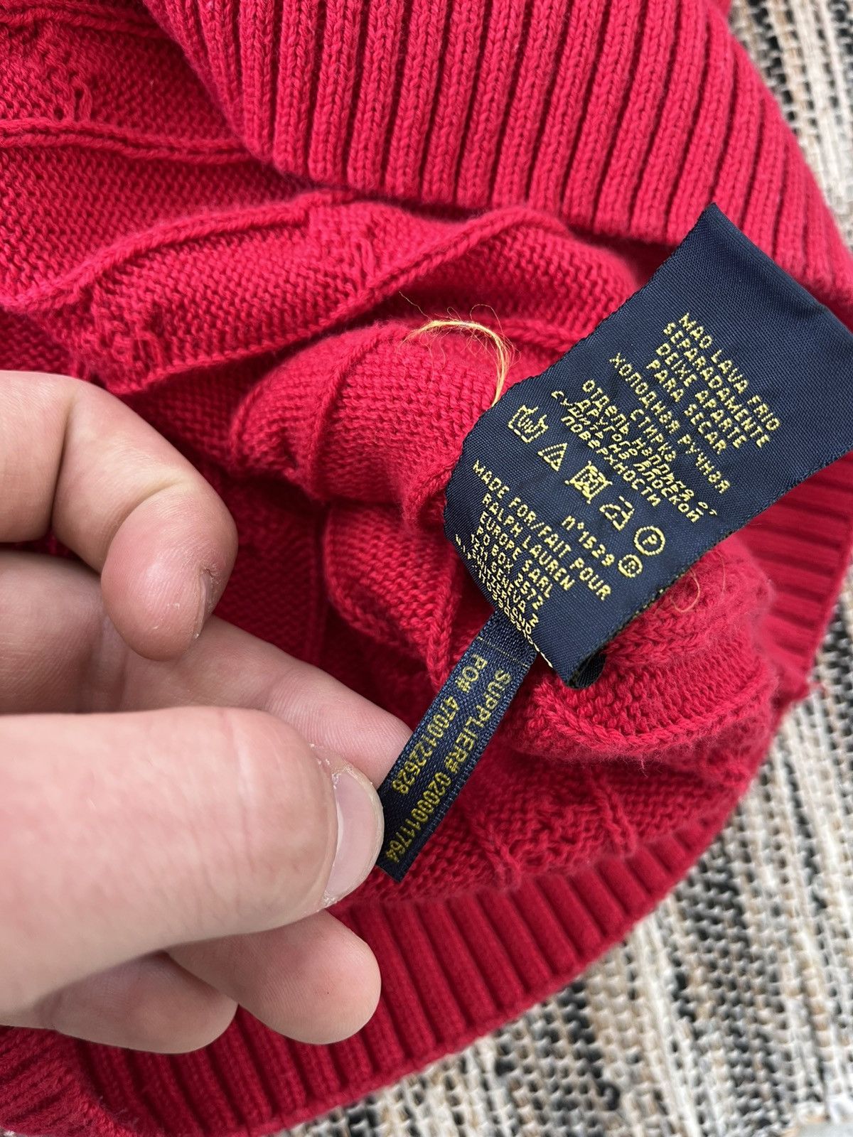 Polo Ralph Lauren × Vintage Hype Vintage Polo Ralph Lauren Knit Sweater Red Y2K Size US M / EU 48-50 / 2 - 16 Thumbnail