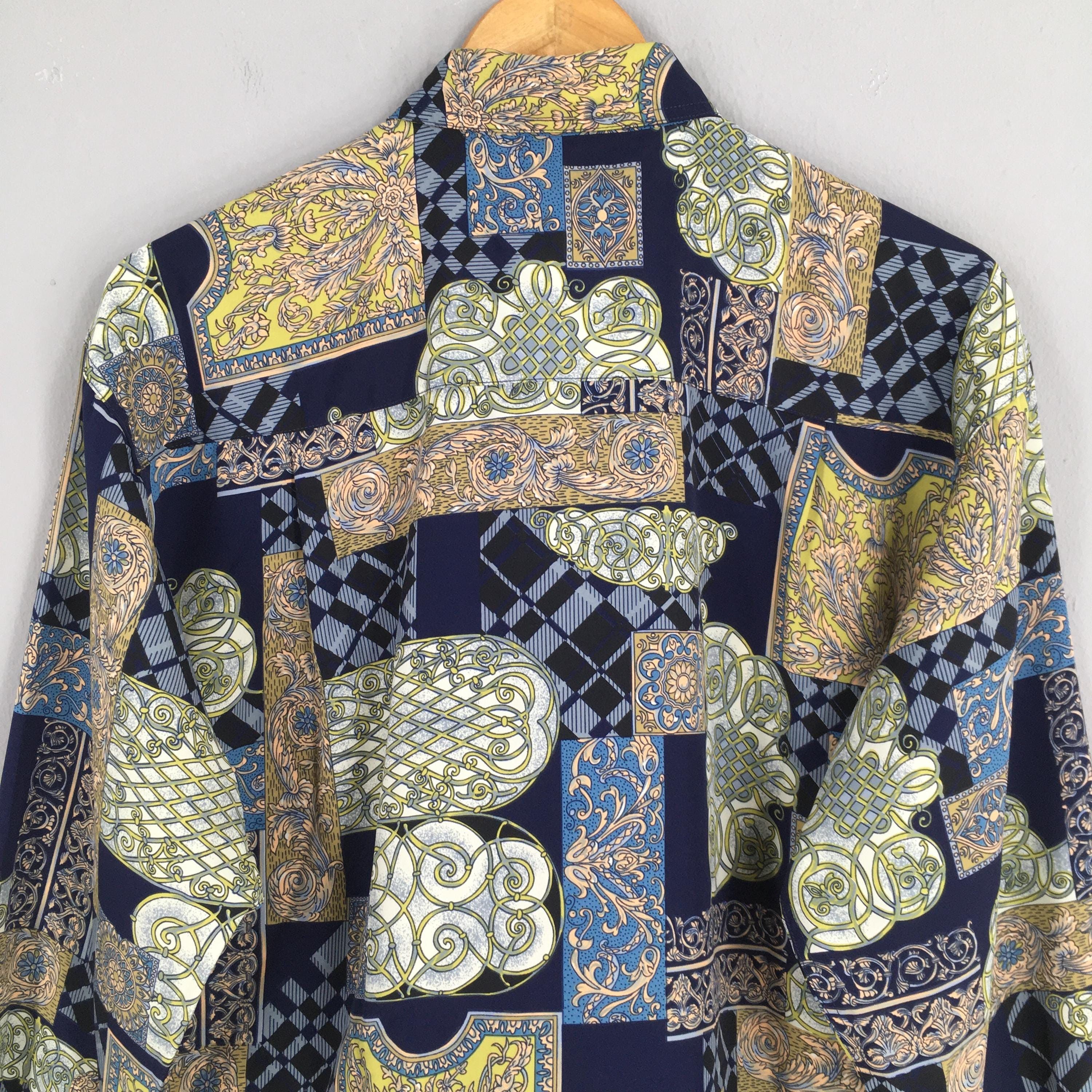 Vintage Novelty Baroque Floral Pop Art Polyester Shirt Medium Size US M / EU 48-50 / 2 - 8 Thumbnail