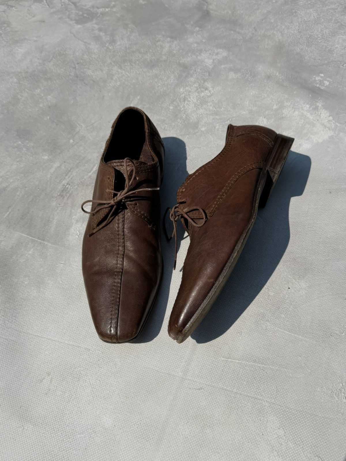 Prada Prada Derby Brown Leather Shoes Size US 7 / EU 40 - 4 Thumbnail