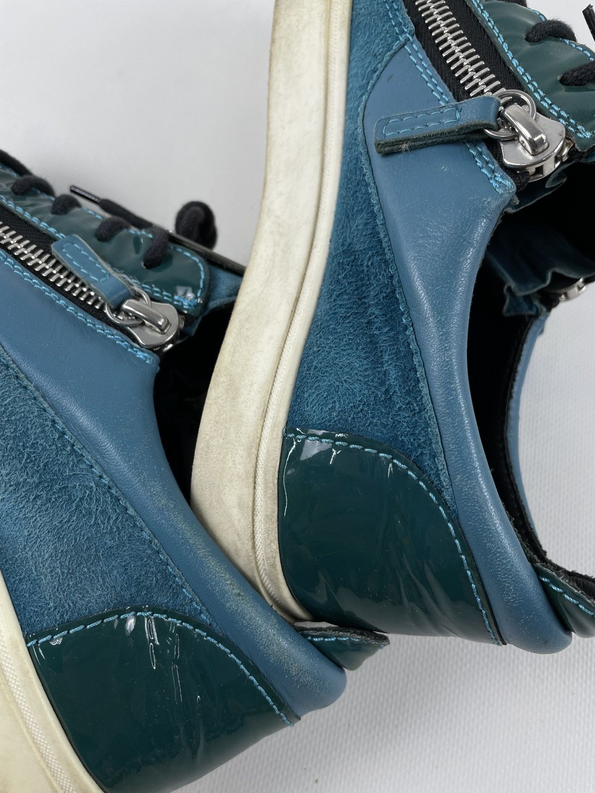 Designer × Giuseppe Zanotti Frankie Leather-Suede Double-Zip Low-Top Sneakers Shoes Size US 8.5 / IT 38.5 - 18 Thumbnail