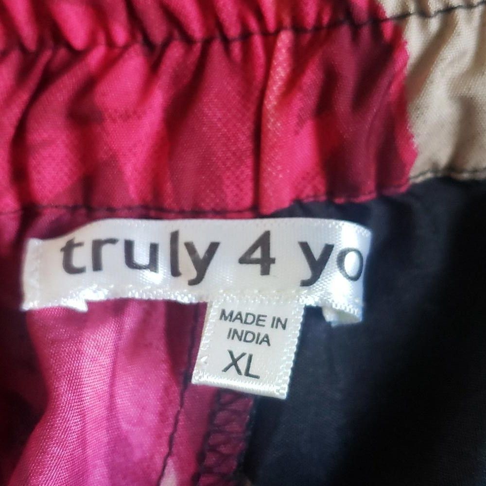 Designer CT554 truly 4 you Black & Red Maxi Floral Skirt XL Size 40" / US 18 - 7 Thumbnail