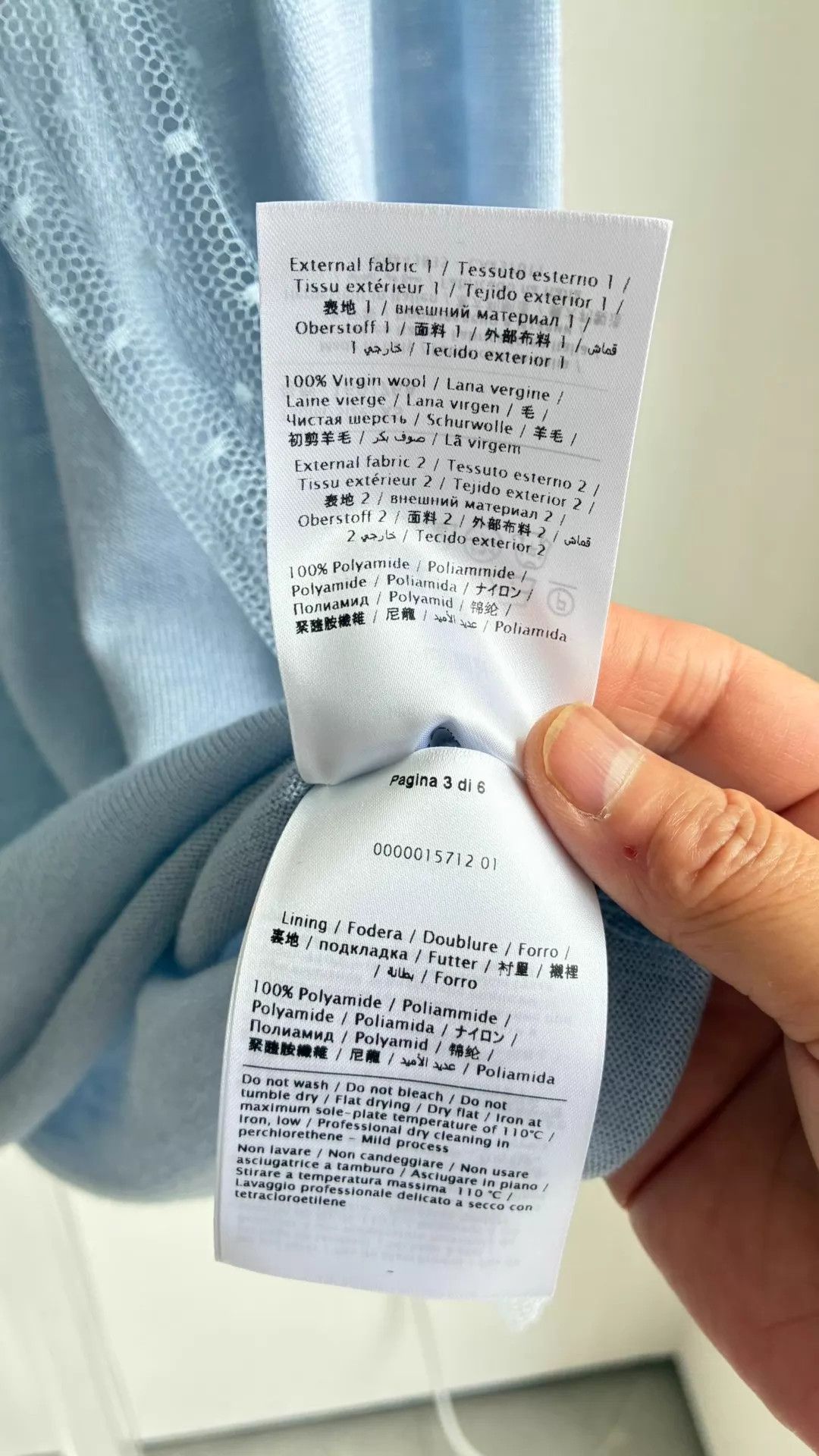 Valentino Valentino Women's XS Oversized Blue Mesh 3/4 Bow Top Size XS / US 0-2 / IT 36-38 - 5 Thumbnail