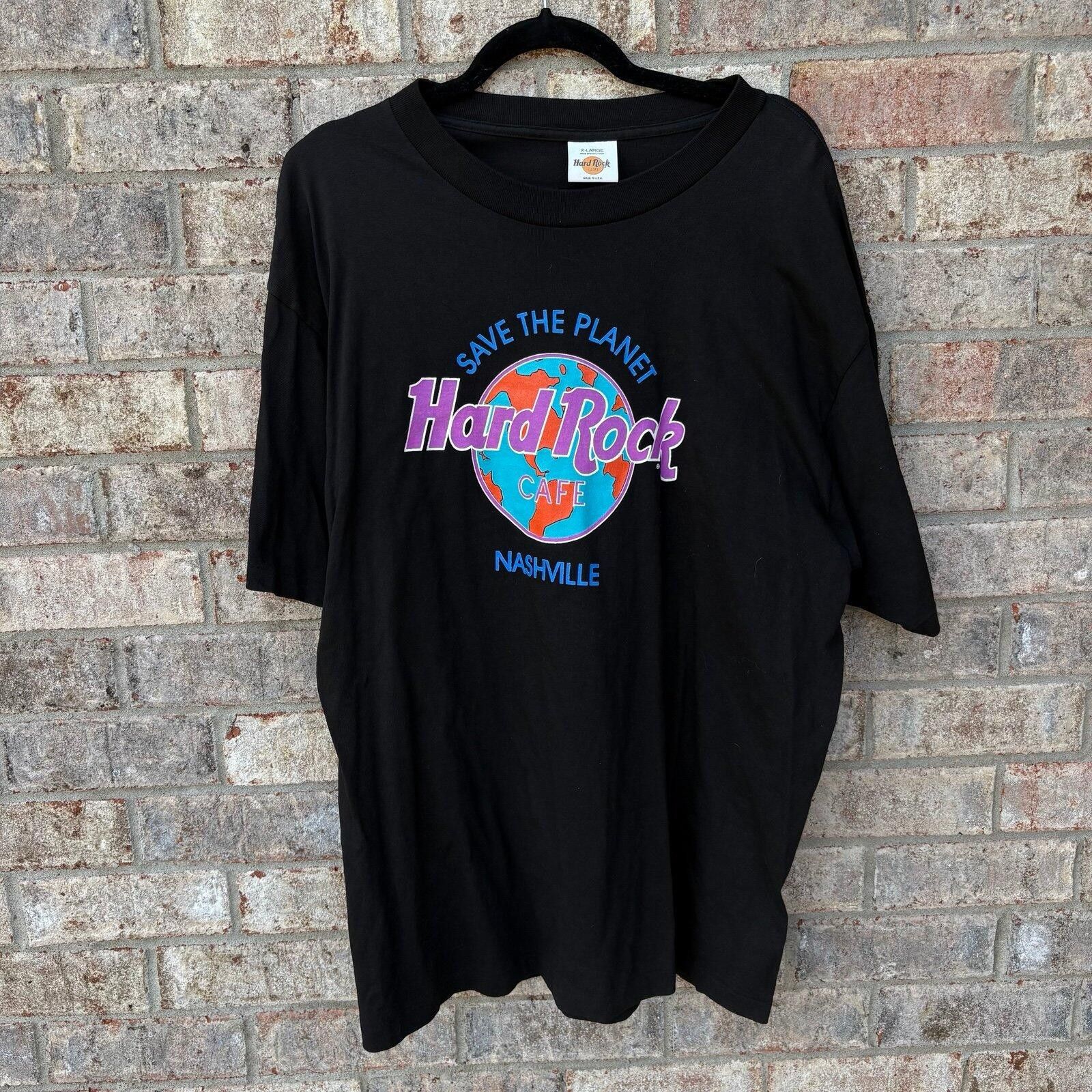 Hard Rock Cafe Vintage 80s Hard Rock Cafe Nashville tee Size US XL / EU 56 / 4 - 1 Thumbnail
