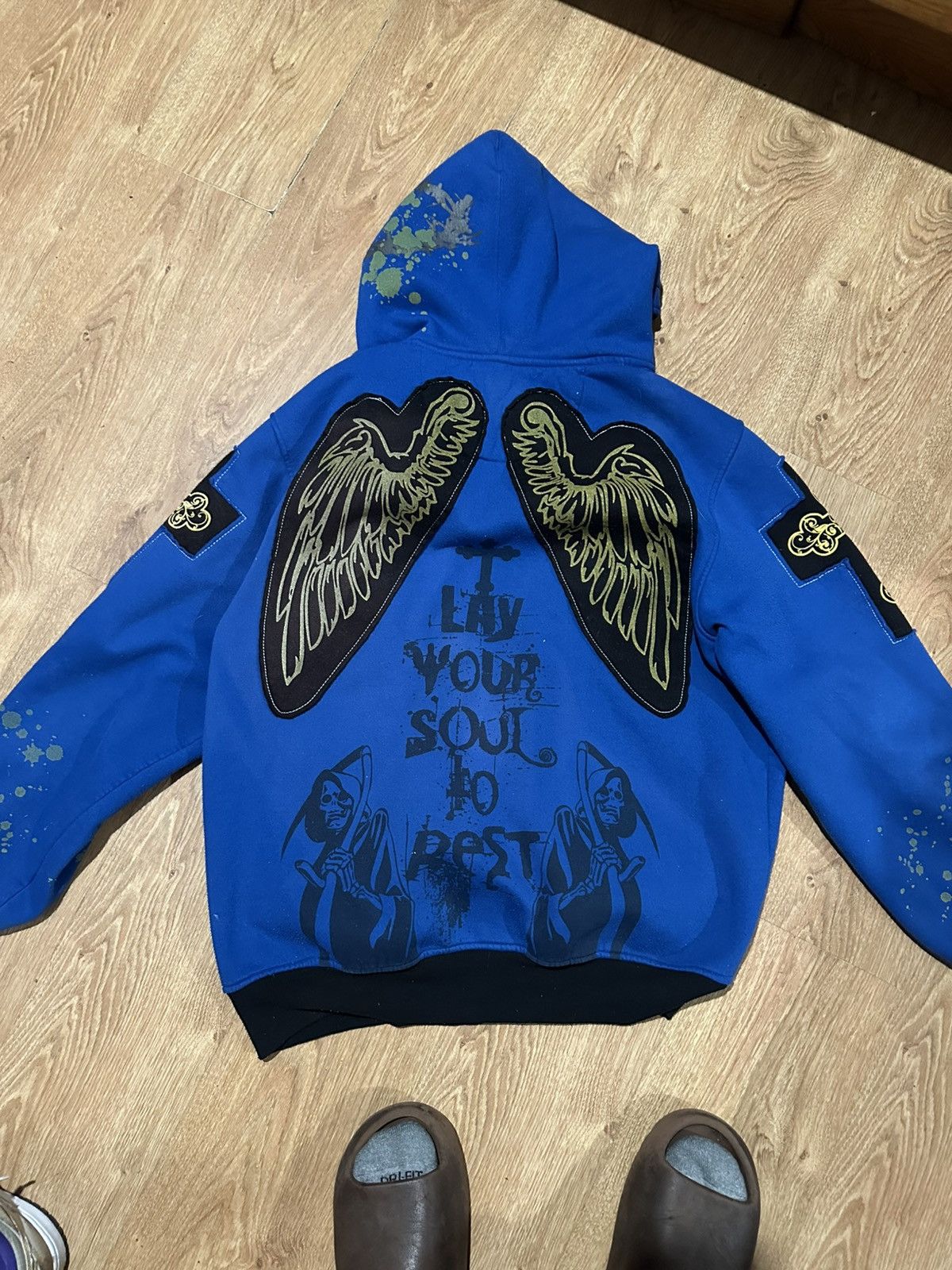 Vintage Vintage VTG Delf Hoodie Zip All Over Print Y2K Size US XL / EU 56 / 4 - 5 Thumbnail