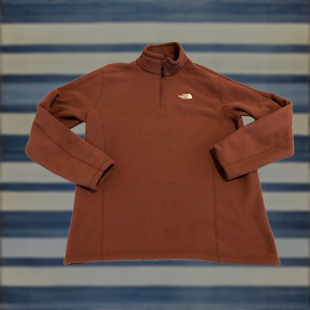 The North Face The North Face Brown Fleece Jacket Sweater Pullover 1/4 Zip Mens Size L Size US L / EU 52-54 / 3 - 1 Thumbnail