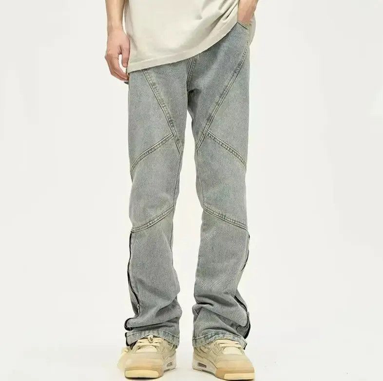 Japanese Brand Straight leg street zipper jeans Size US 32 / EU 48 - 3 Thumbnail