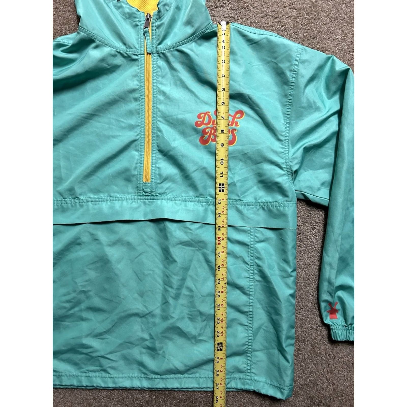Logo 7 Dutch Bros Coffee Windbreaker Jacket Mens Size L Green Logo Hooded Zip Lightweight Casual Workwear Size US L / EU 52-54 / 3 - 8 Thumbnail
