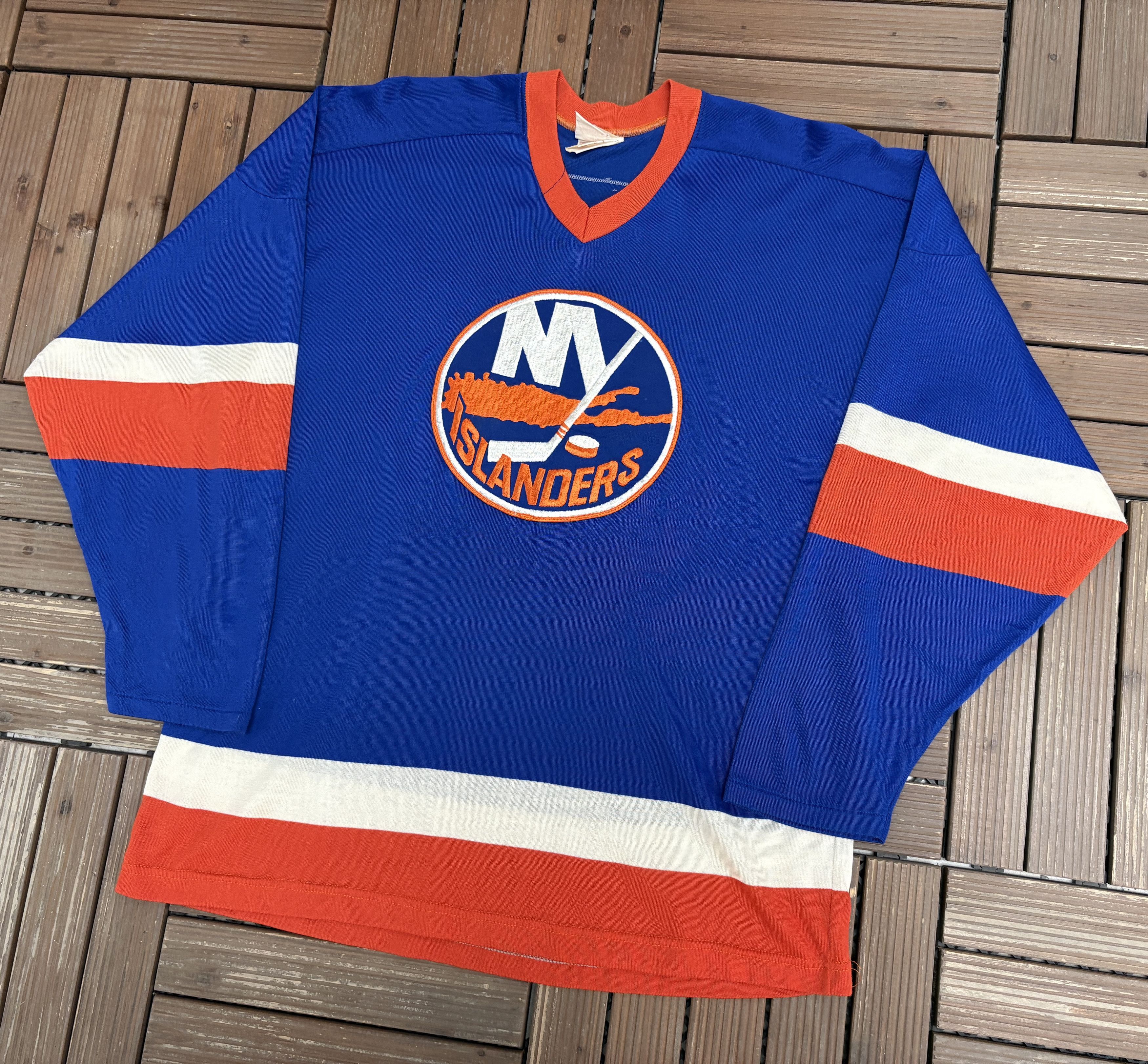 Vintage New York Islanders Billy Smith Vintage Blue Hockey Jersey Size US L / EU 52-54 / 3 - 3 Thumbnail