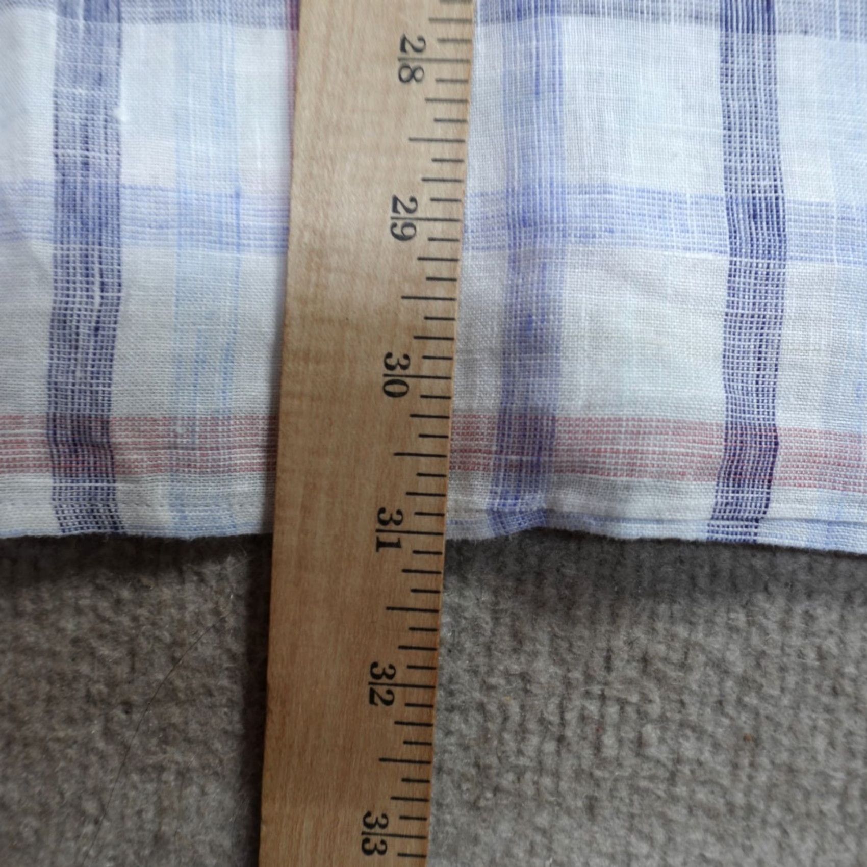 Peter Millar Peter Millar Shirt Mens Long Sleeve Button-Down Linen Plaid White Blue 100% Linen L Regular Button Front Size US L / EU 52-54 / 3 - 6 Thumbnail