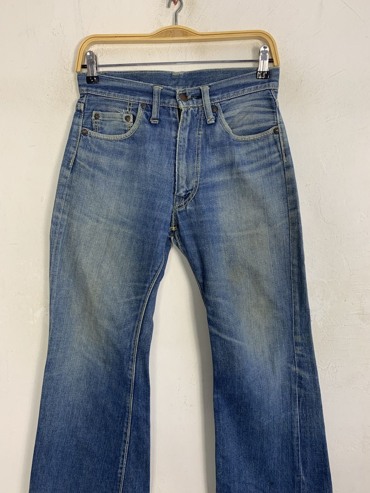 Other 90s Big Stone Indigo Denim Zipper Jeans Straight Cut Size US 28 / EU 44 - 3 Thumbnail