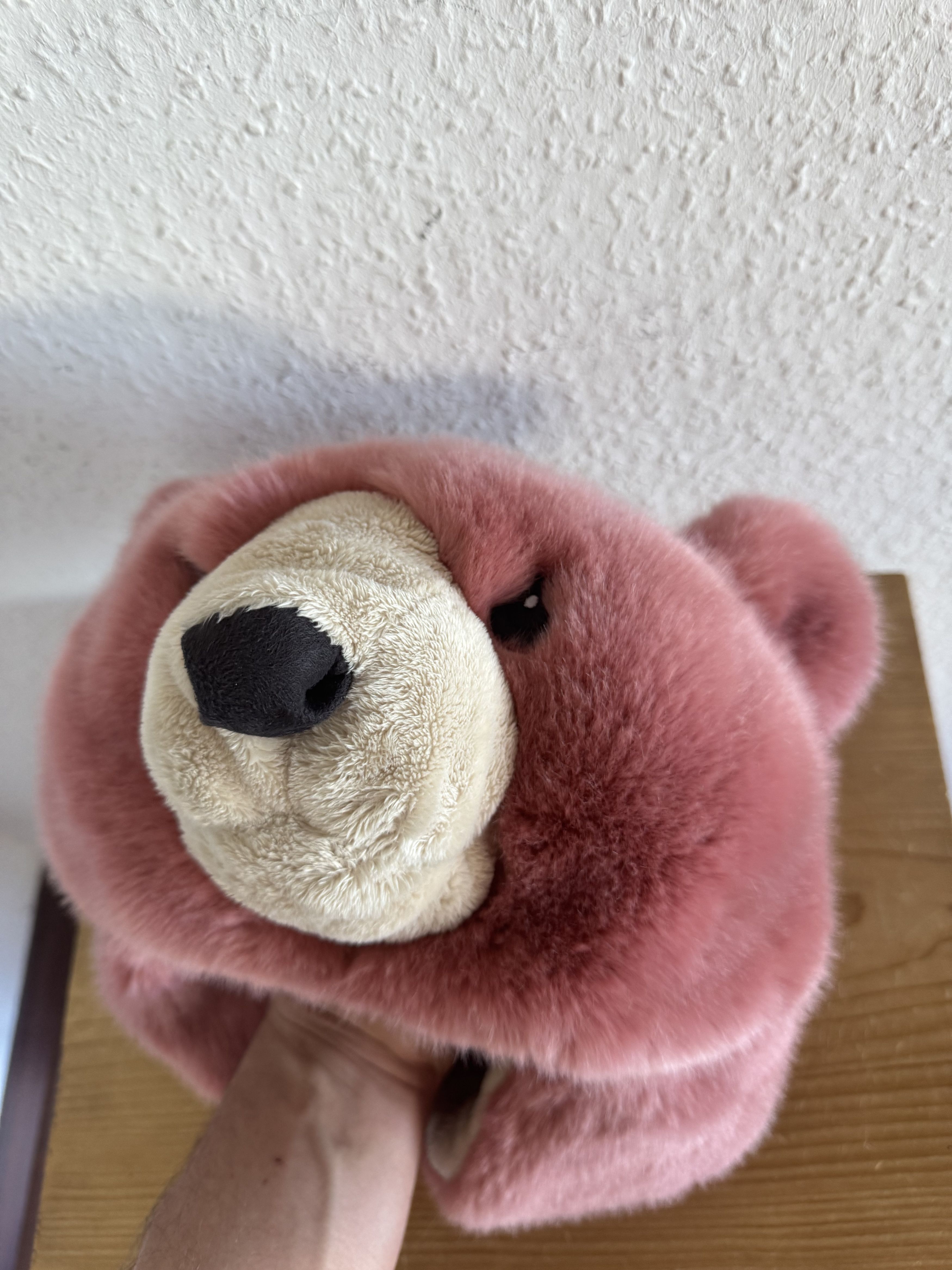 Dolce & Gabbana FW17 Pink Plush Bear Head Hat Size ONE SIZE - 3 Thumbnail