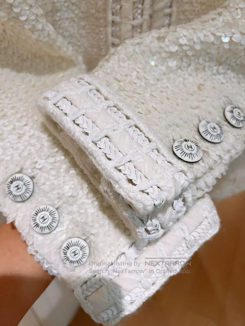 Chanel Chanel White sequin jacket Size XS / US 0-2 / IT 36-38 - 6 Thumbnail