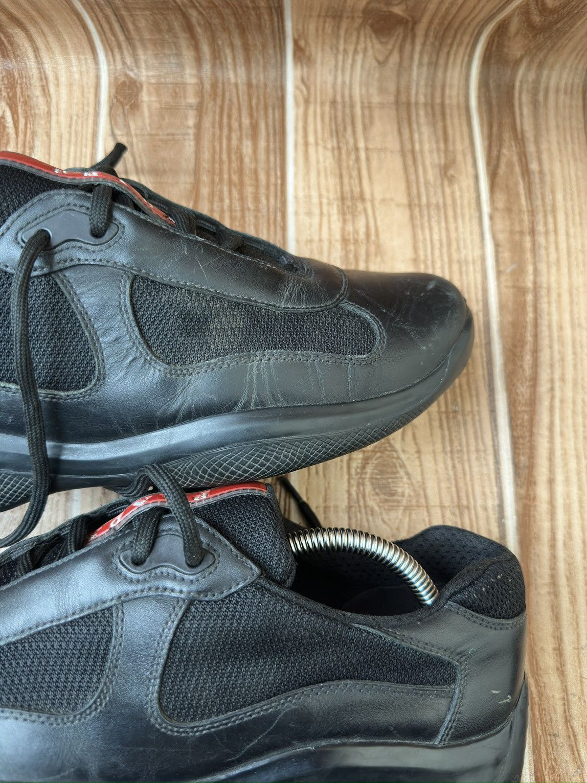 Prada Prada America's Cup Red Tab Leather Sneaks PS0906 Size US 7.5 / EU 40-41 - 14 Thumbnail