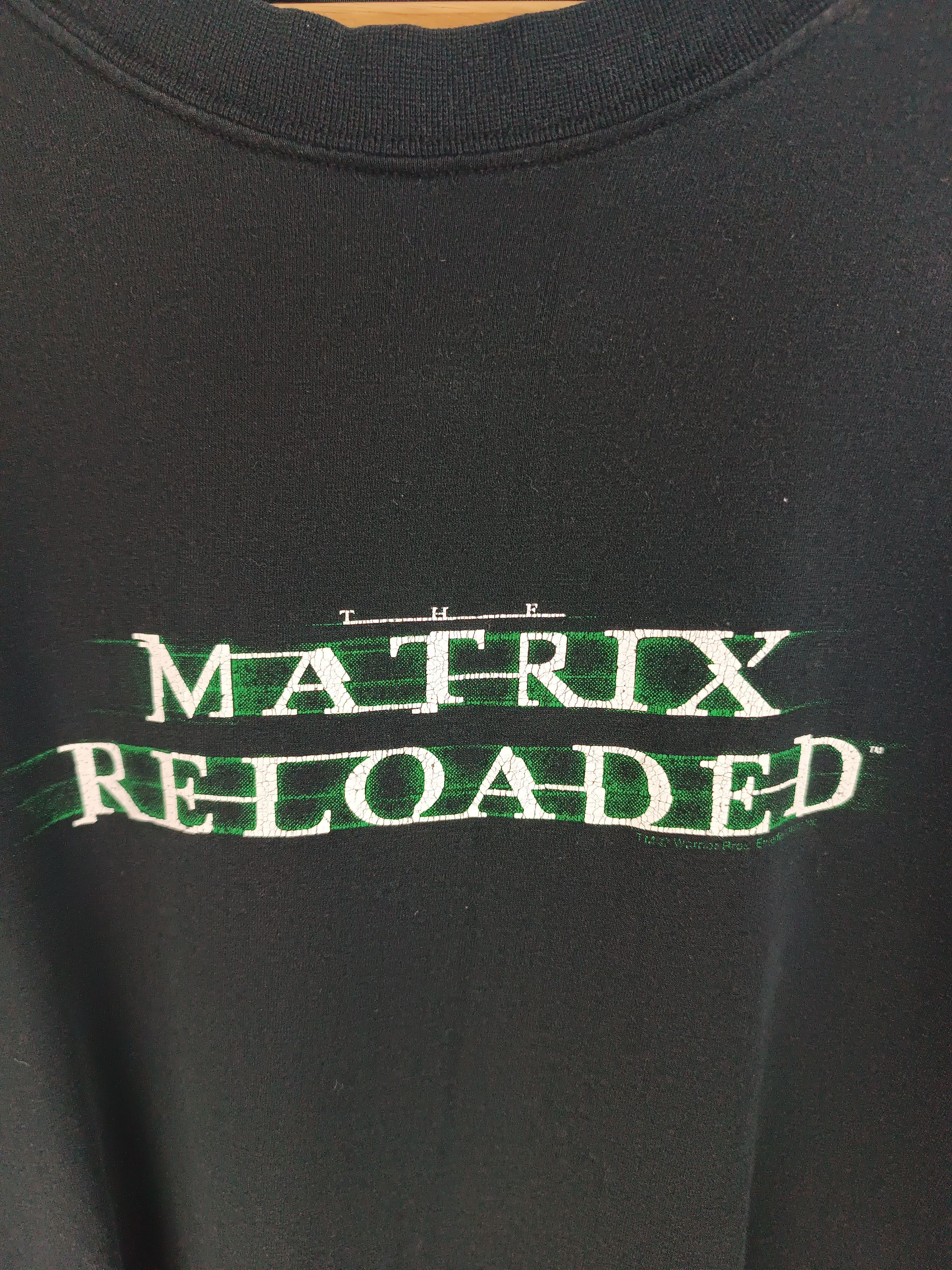 Vintage VINTAGE '03 MATRIX RELOADED PROMO T (keanu reeves john wick) Size US L / EU 52-54 / 3 - 14 Thumbnail