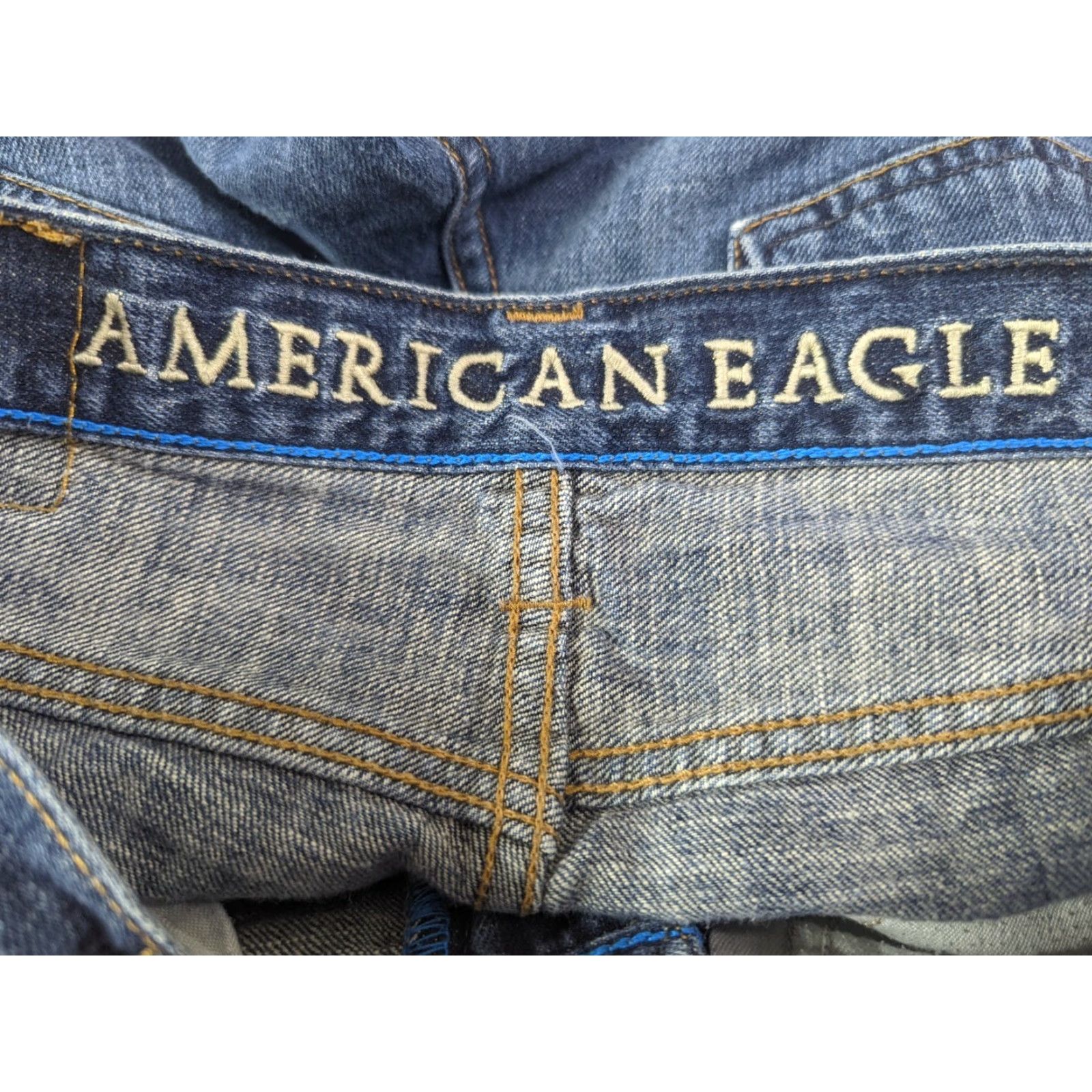 American Eagle Outfitters VINTAGE American Eagle Slim Straight Jeans Mens 29x30 100% Cotton Denim M1M Size US 29 - 3 Thumbnail