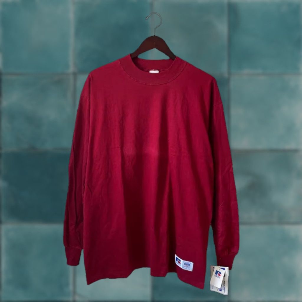 Russell Athletic VINTAGE Russell Athletic Mock Turtleneck Shirt Mens L Red 90s Deadstock NWOT Cardin... Size US L / EU 52-54 / 3 - 1 Thumbnail