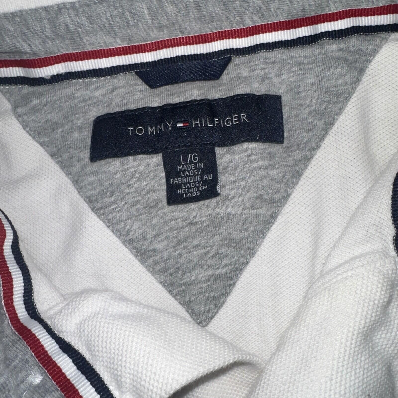 Tommy Hilfiger Tommy Hilfiger L Stripe Polo Shirt Red White Navy Rugby Size US L / EU 52-54 / 3 - 2 Thumbnail