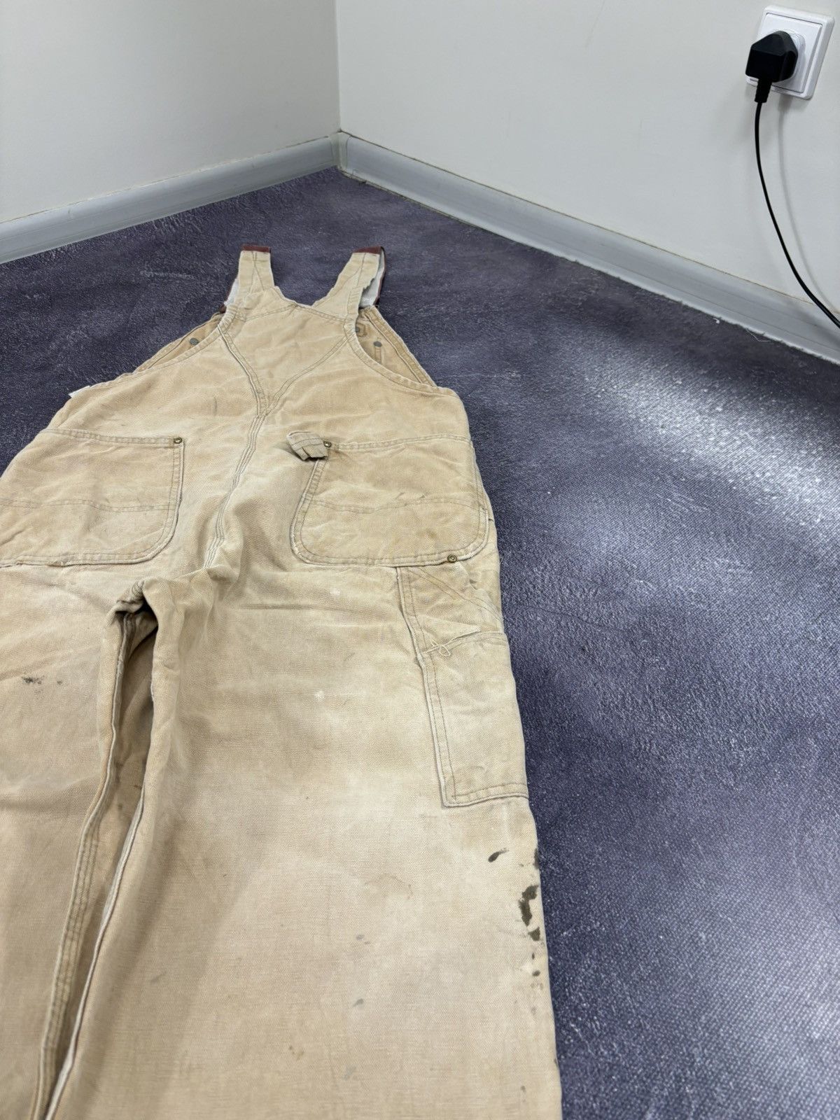 Carhartt Vintage 90s Carhartt Double Knee USA Faded Dungaree Overall Size US 34 / EU 50 - 17 Thumbnail