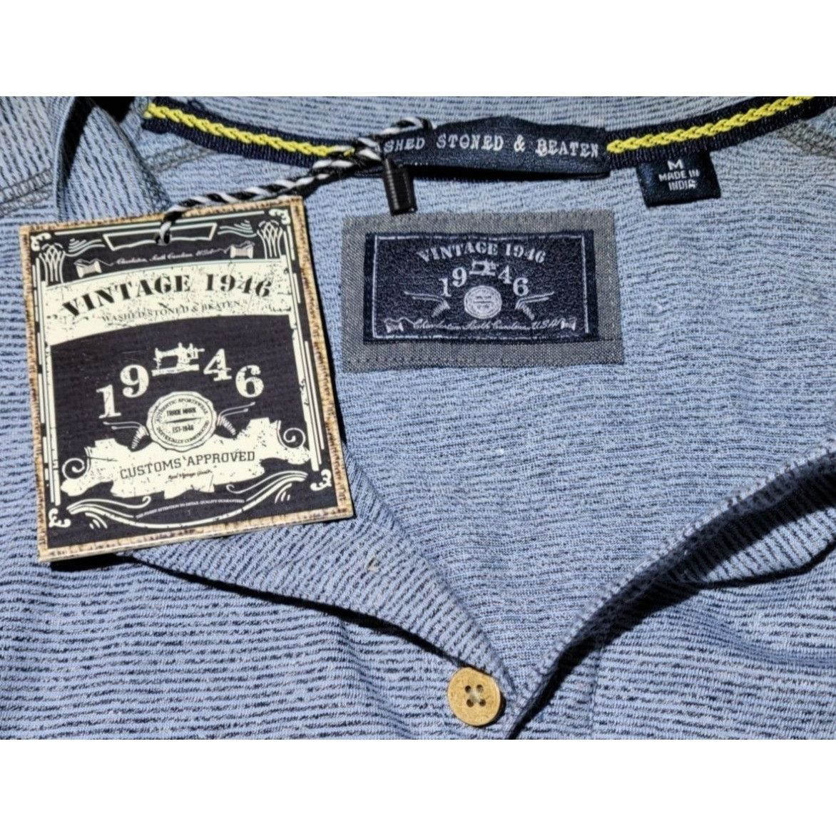 Other Vintage 1946 Mens Blue T-shirt Long Sleeve Pull-Over Size M Size US M / EU 48-50 / 2 - 2 Thumbnail
