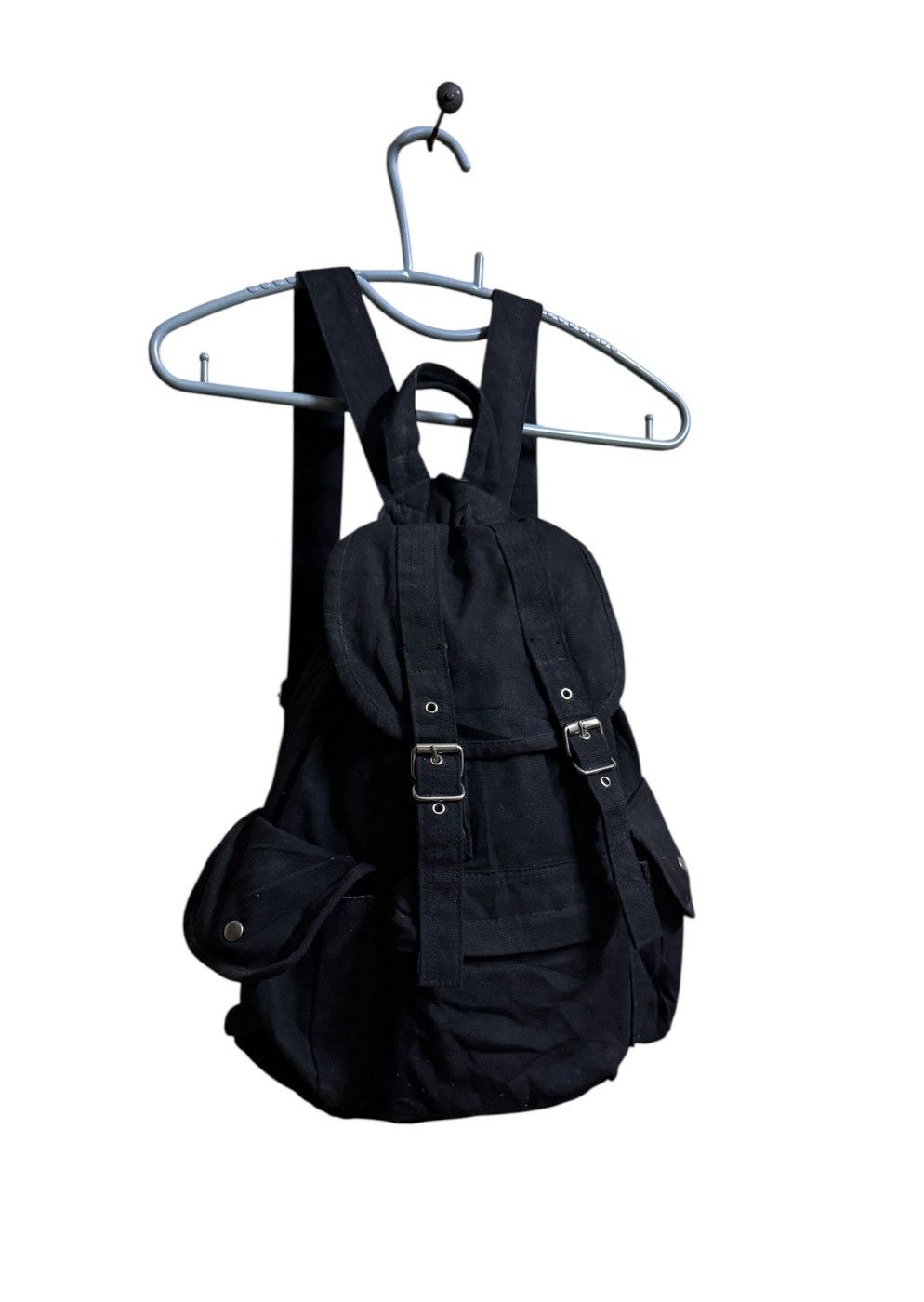 Japanese Brand Bagpack Canvas Black Japanese Brand Size ONE SIZE - 2 Thumbnail