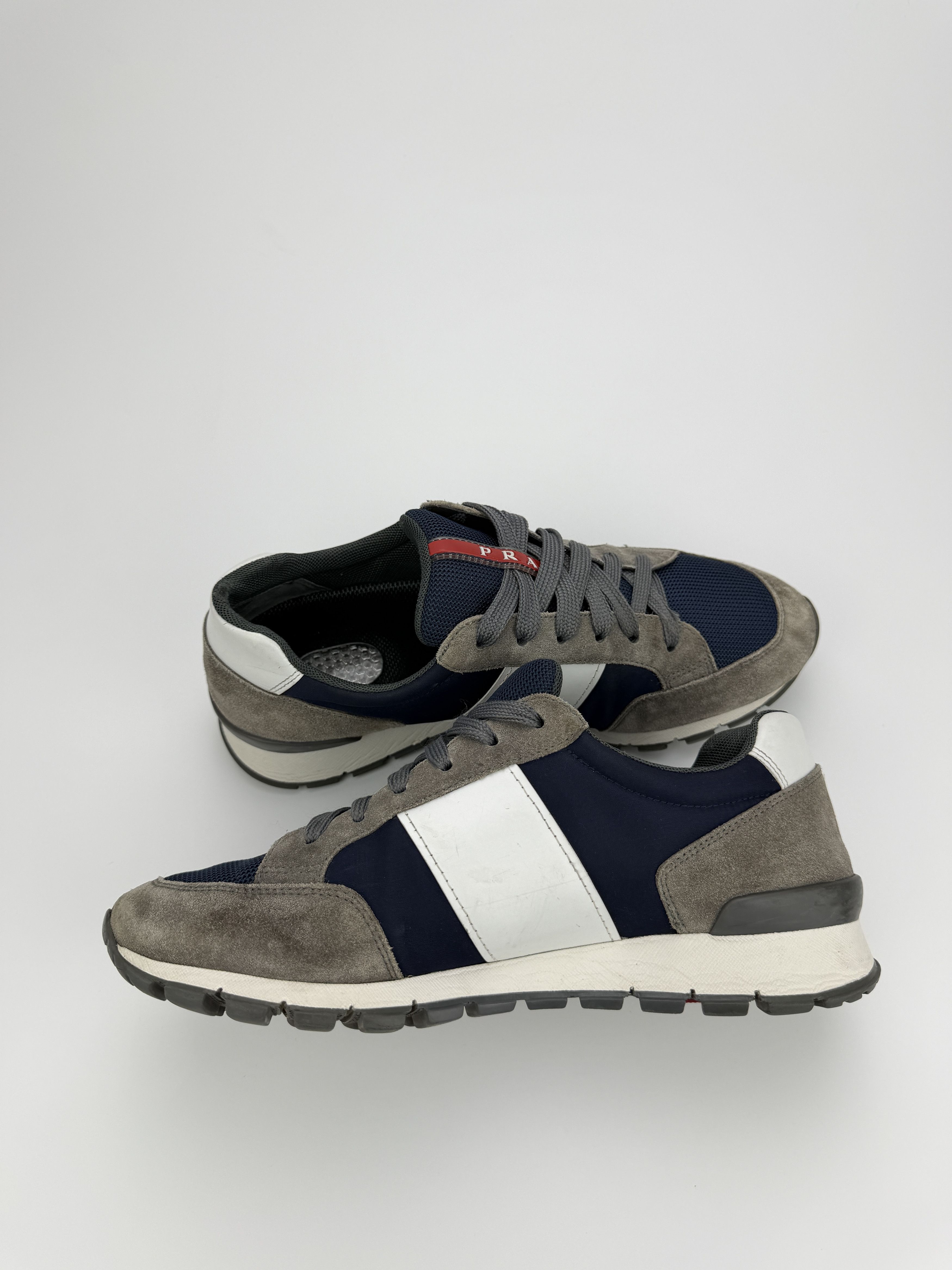 Prada Prada Matchrace Gray Suede Low Top Sneakers Shoes Size US 7.5 / EU 40-41 - 6 Thumbnail