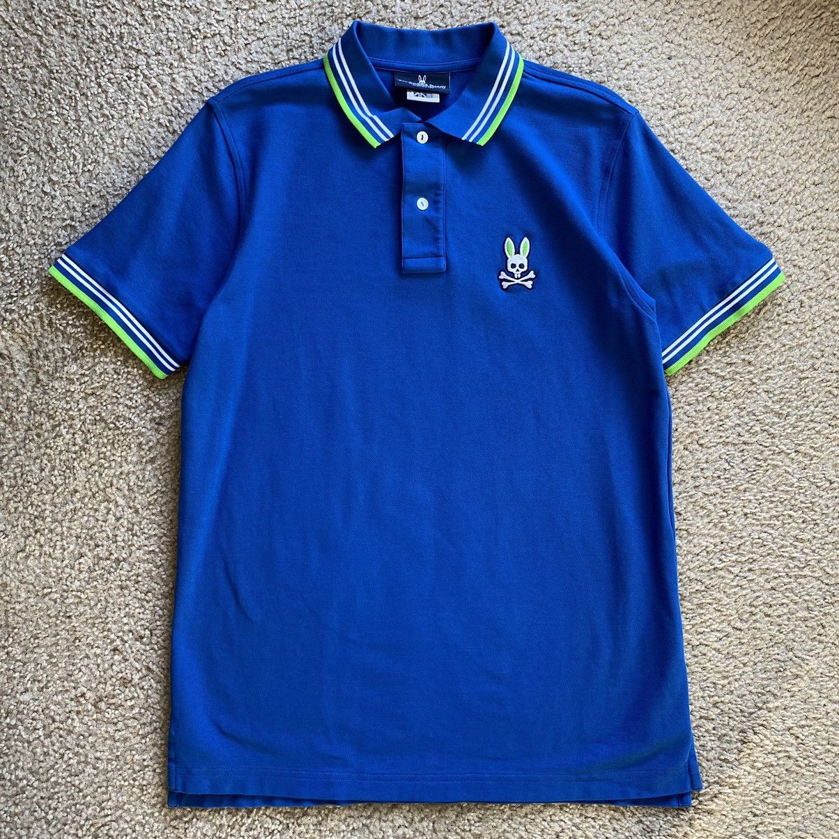 Psycho Bunny Psycho Bunny Blue/Green Polo Shirt Size US M / EU 48-50 / 2 - 2 Thumbnail