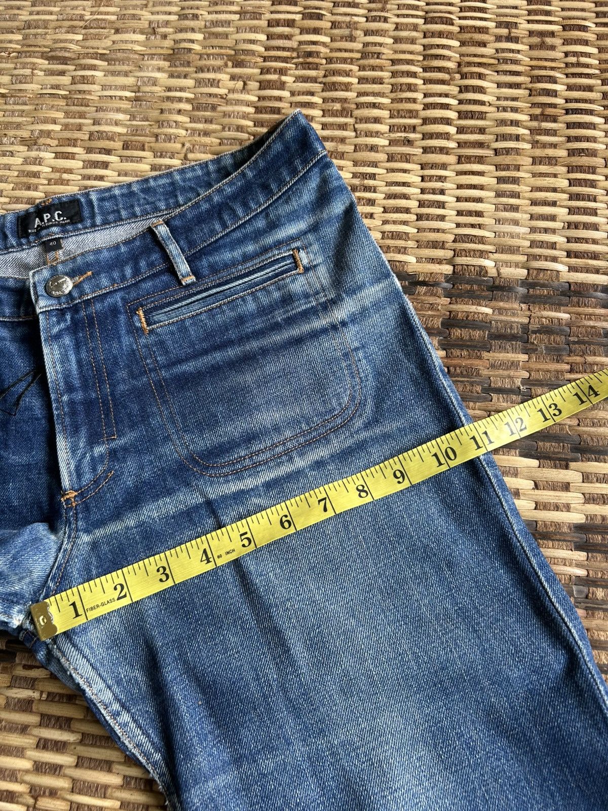 Japanese Brand × Kapital × Vintage Flare A.P.C Mudwash Denim Jeans Size US 32 / EU 48 - 9 Thumbnail