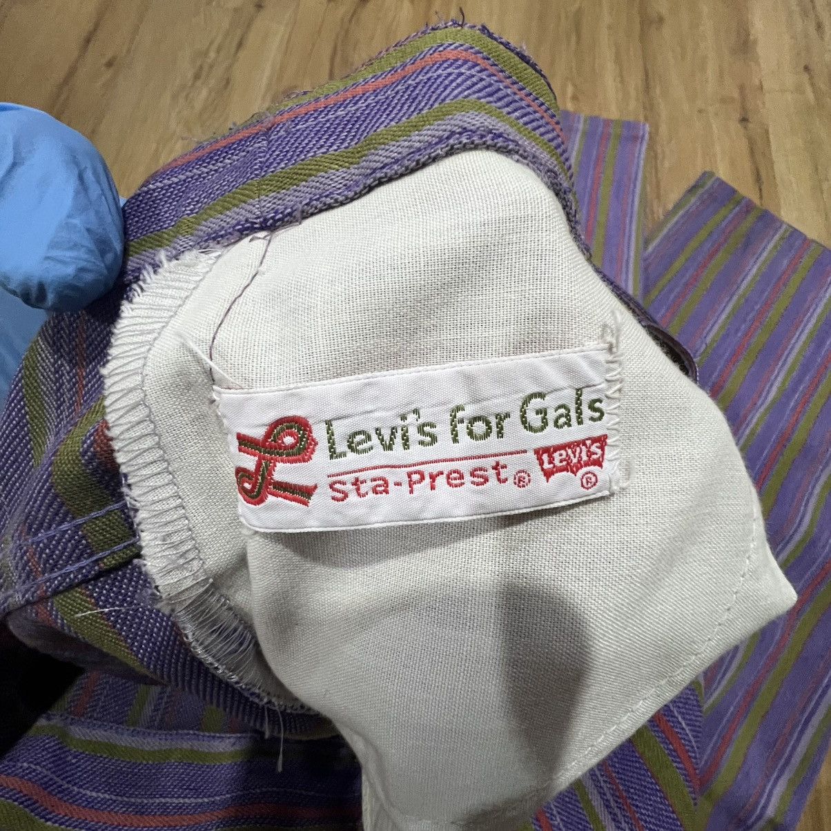 Levi's × Levi's Vintage Clothing × Vintage VINTAGE LEVIS FOR GALS STA PREST PURPLE STRIPE Size 25" / US 0 / IT 36 - 11 Thumbnail