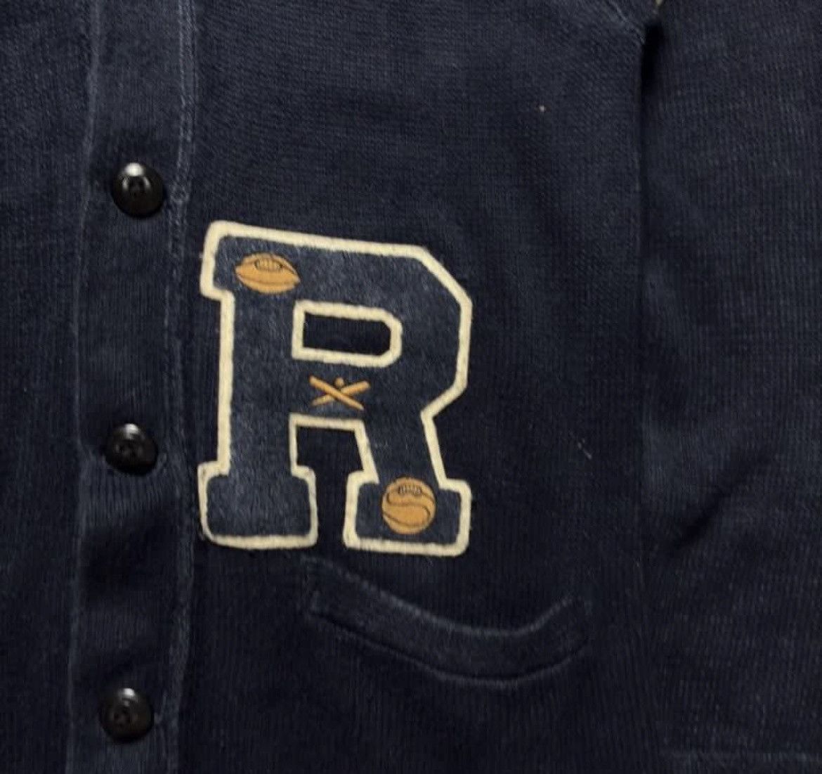 Lauren Ralph Lauren × Polo Ralph Lauren × Ralph Lauren Polo Ralph LaurenFaded Navy Big R Cardigan Size US S / EU 44-46 / 1 - 2 Thumbnail
