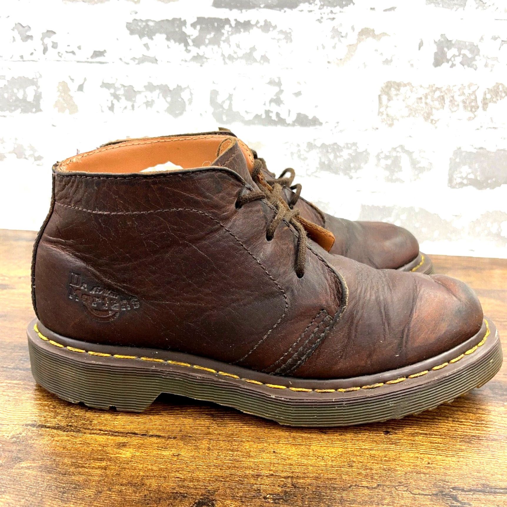 Dr. Martens Dr. Martens Chukka Boots Men 8 US Leather Dark Brown Lace Up Mid Top Casual Boots Size US M / EU 48-50 / 2 - 5 Thumbnail