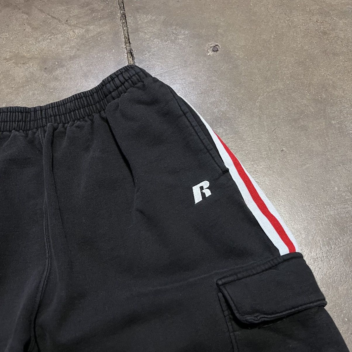Russell Athletic × Vintage Vintage Y2K Russell Athletic Baggy Sweatpants Striped Cargo Size US 27 - 4 Thumbnail