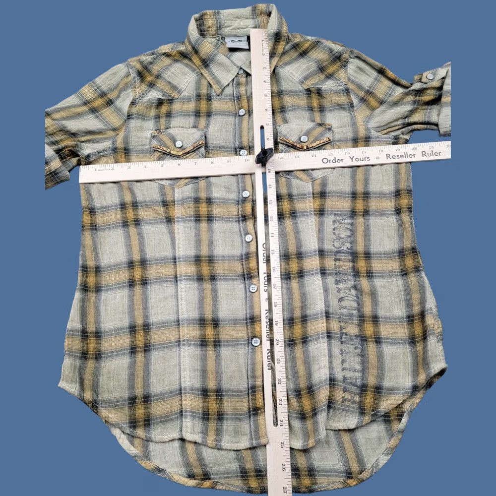 Harley Davidson Harley Davidson Womens Medium Plaid Button Up Lightweight Size M / US 6-8 / IT 42-44 - 1 Thumbnail