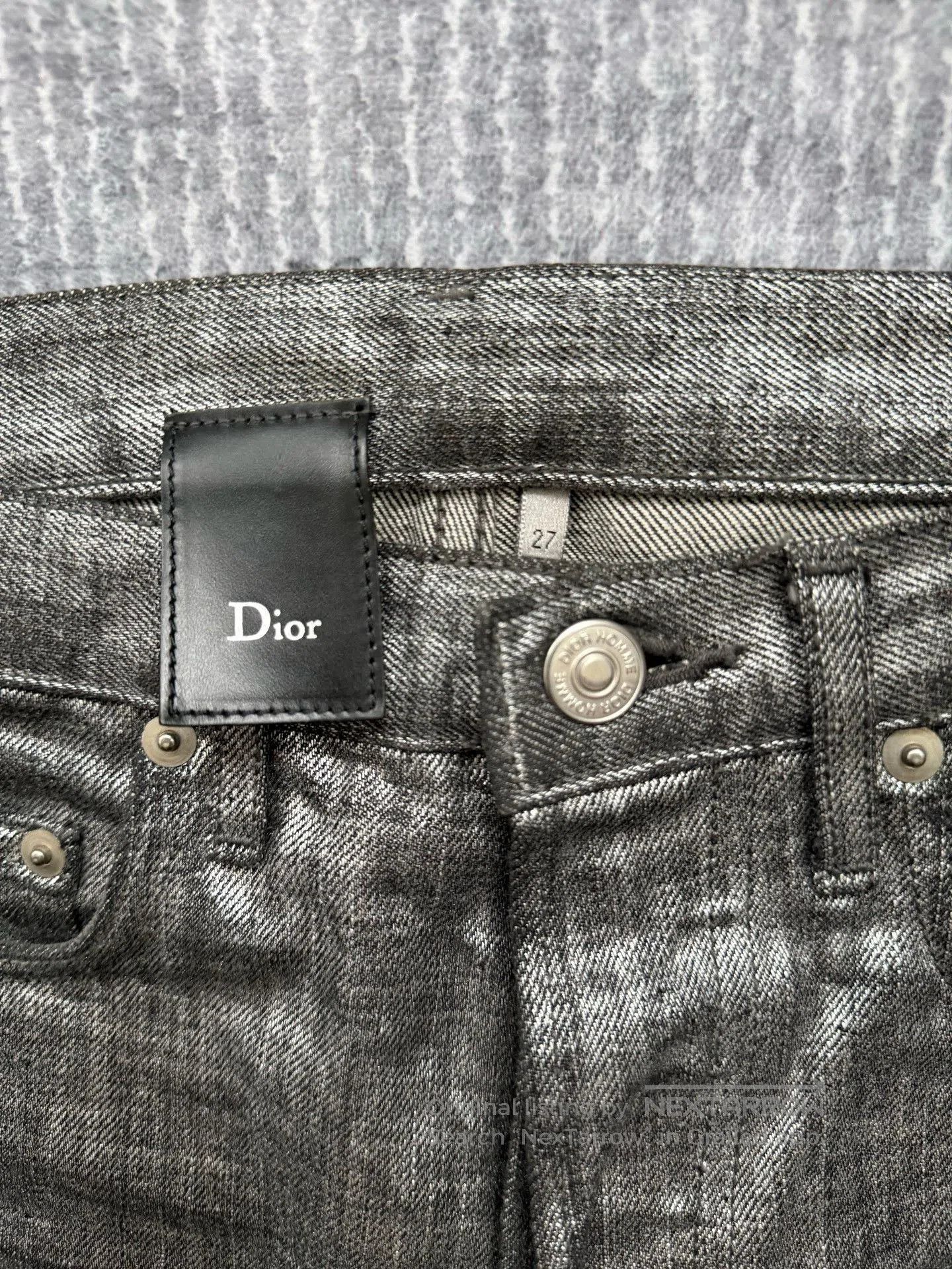 Kris Van Assche Dior Homme 08SS Silver Coated Jeans. Size US 27 - 2 Thumbnail
