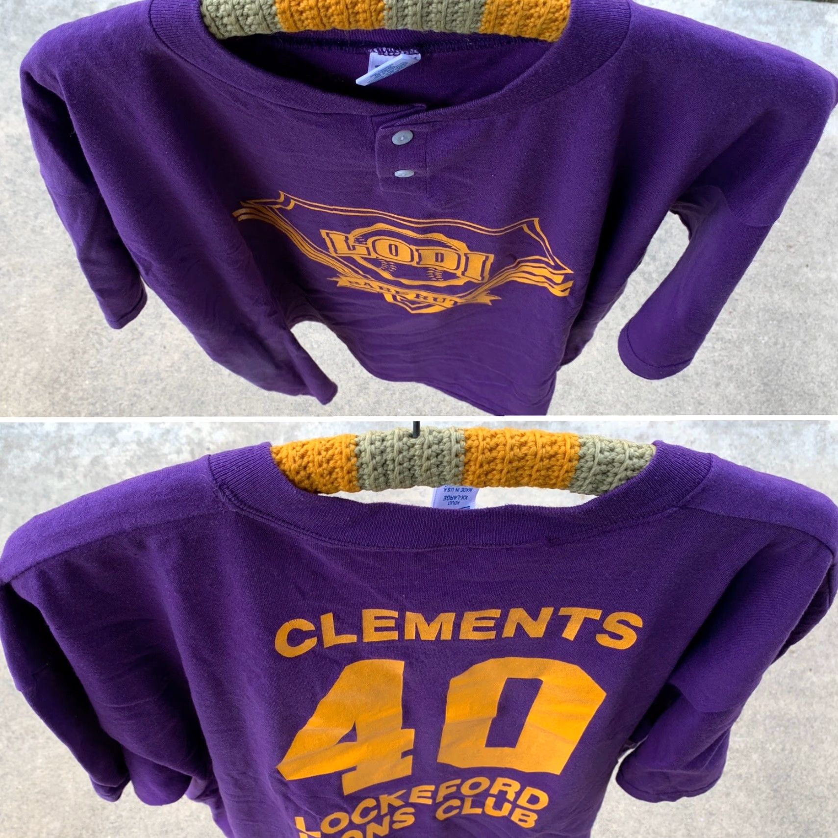 Vintage VINTAGE Soffe Shirts T-Shirt XXL Unisex Purple LODI BABE RUTH BACK CLEMENTS 40 LOCKEFORD LIONS CLUB Size US XXL / EU 58 / 5 - 3 Thumbnail