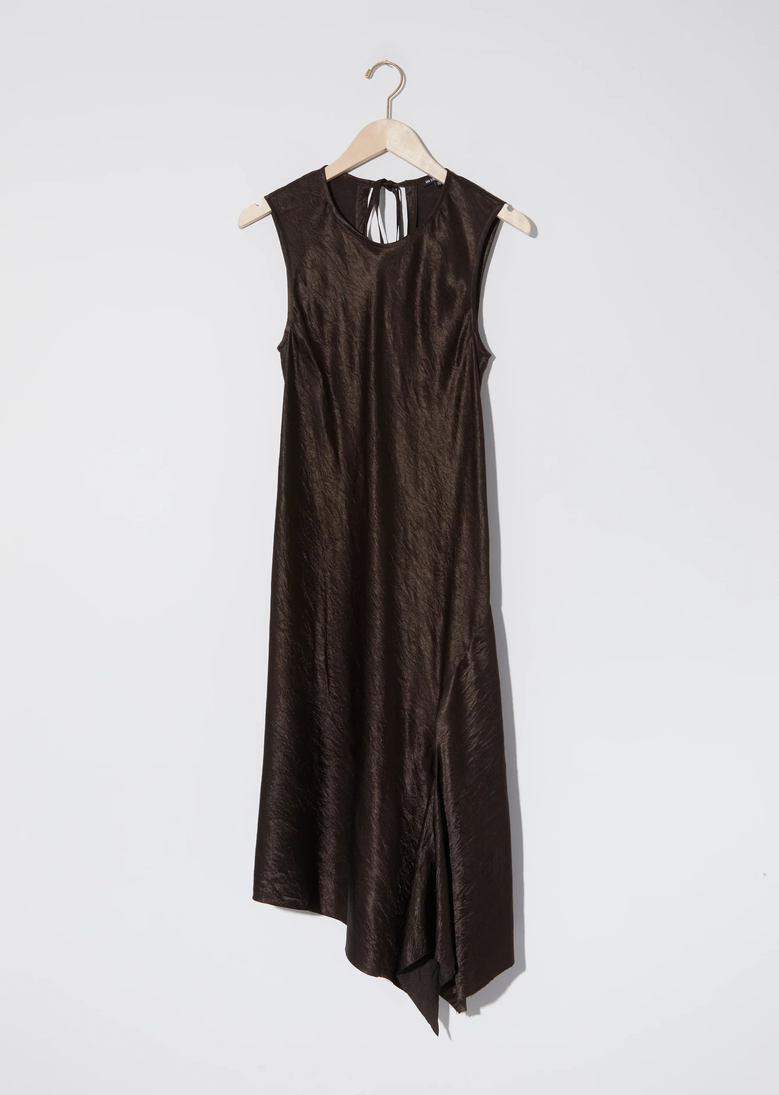 Ann Demeulemeester ANN DEMEULEMEESTER Lambeth Bias Asymmetrical Dress in Cigar Size S / US 4 / IT 40 - 1 Thumbnail