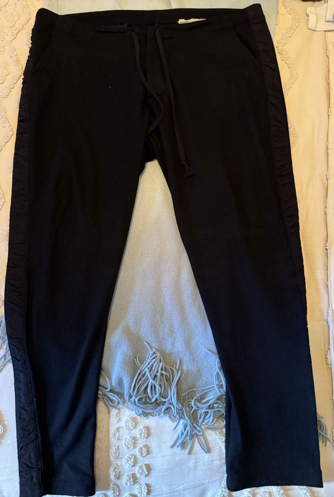 Greg Lauren Greg Lauren Black Wool Tux Pants (Size 4) Size US 38 / EU 54 - 1 Thumbnail
