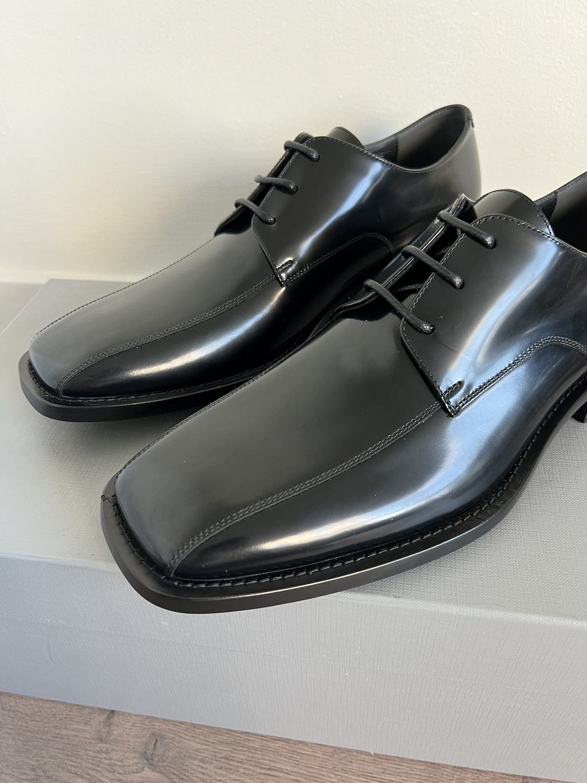 Balenciaga *SAMPLE* Balenciaga Square Toe Derby 40 Size US 7 / EU 40 - 22 Thumbnail