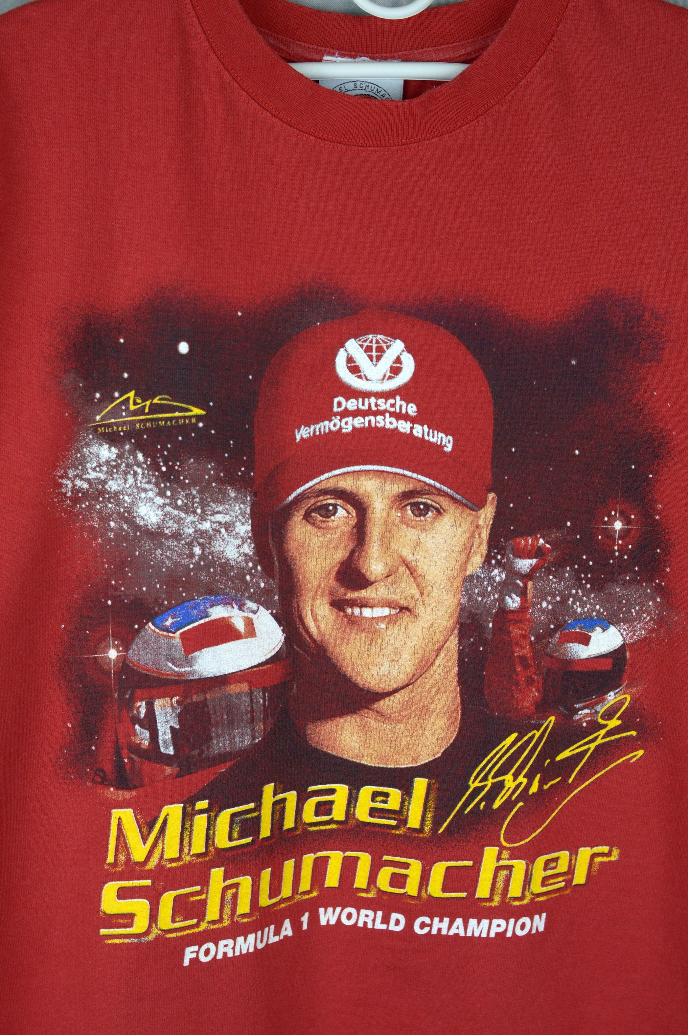 Vintage Vintage Michael Schumacher Collection t shirt Size US XL / EU 56 / 4 - 2 Thumbnail
