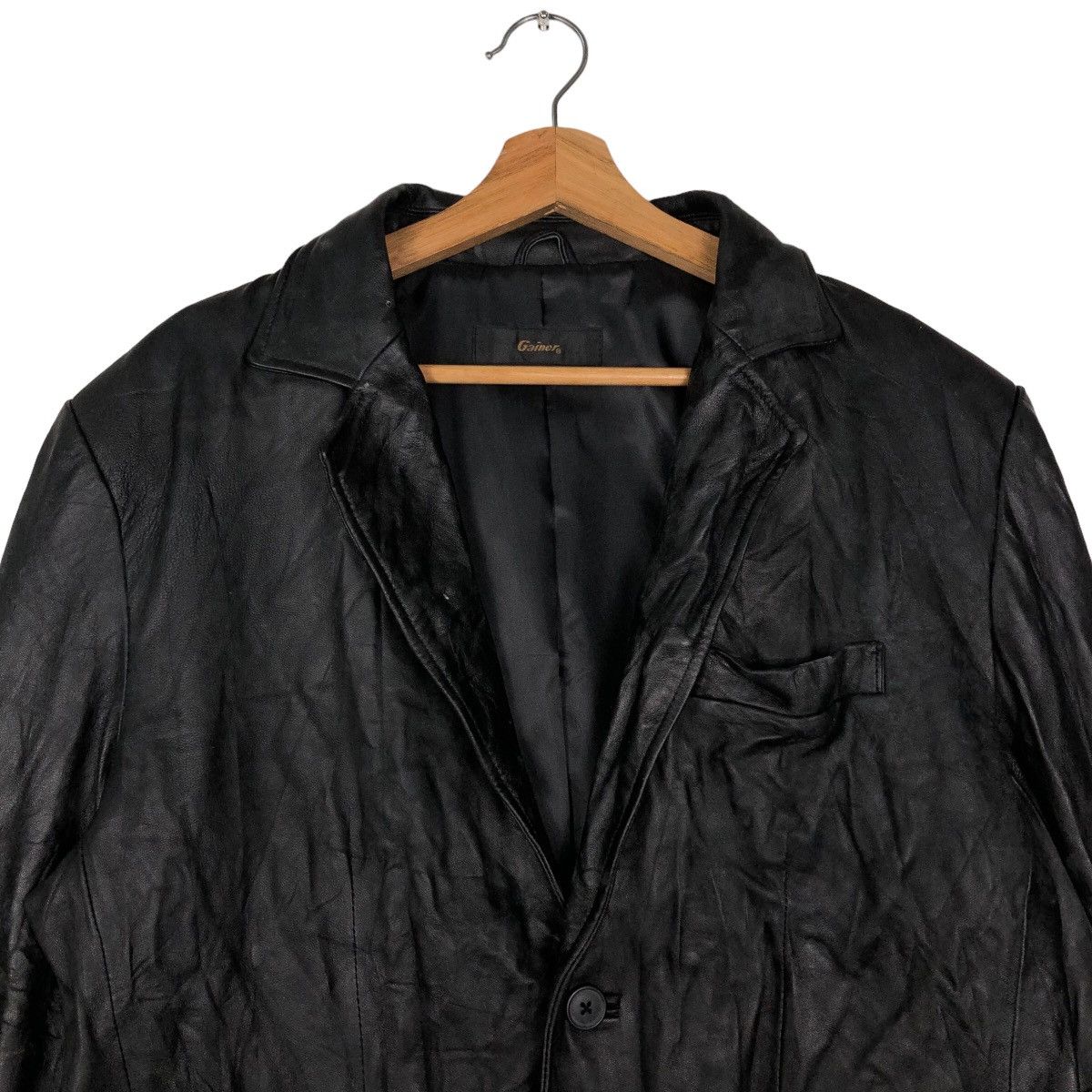 Japanese Brand 🔥90’s Vintage Biker Genuine Leather Jacket Gainer Japan Size US L / EU 52-54 / 3 - 3 Thumbnail