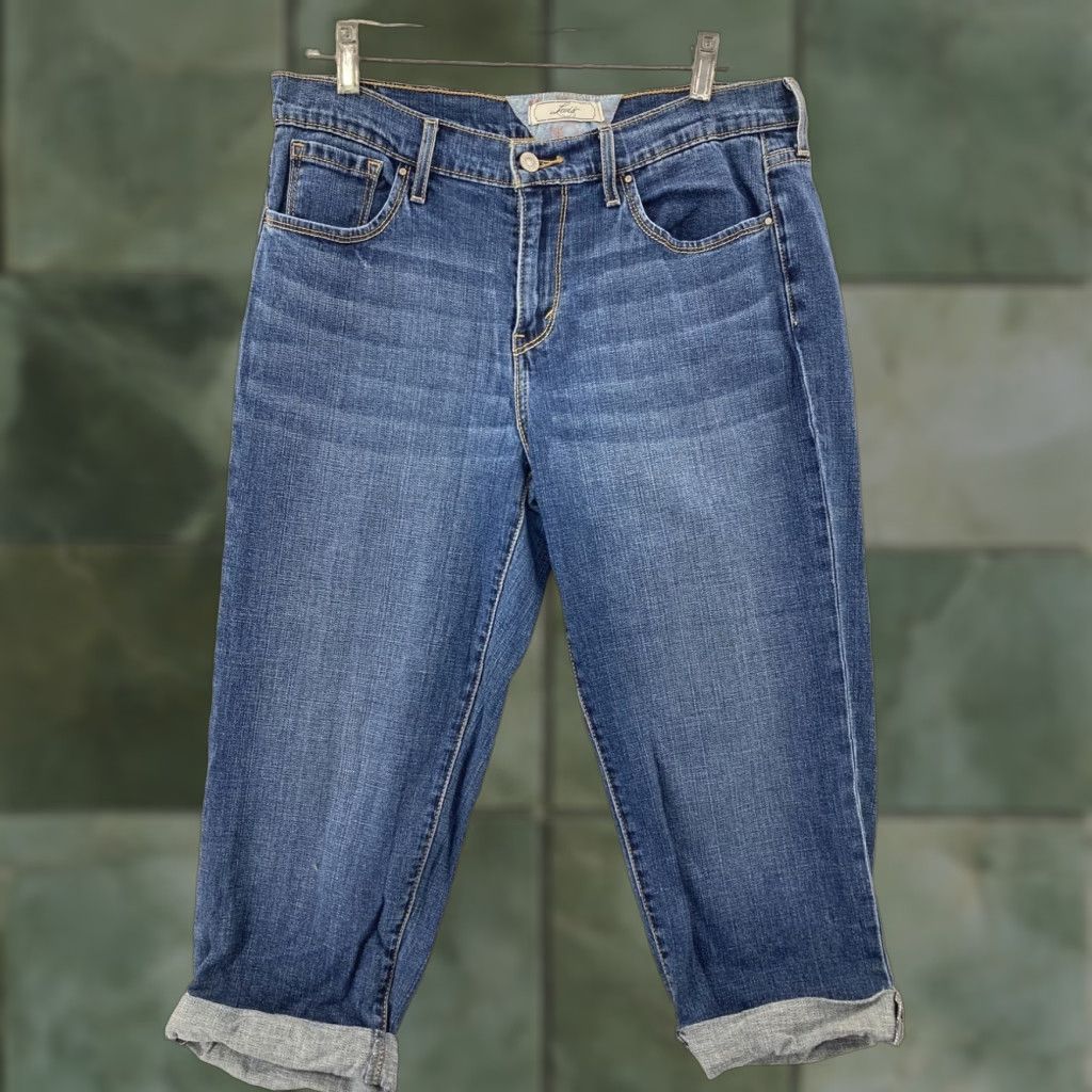 Levi's Levi's Women's Blue Mid Rise Cropped Jeans Size 10 Regular Size 32" / US 10 / IT 46 - 1 Thumbnail