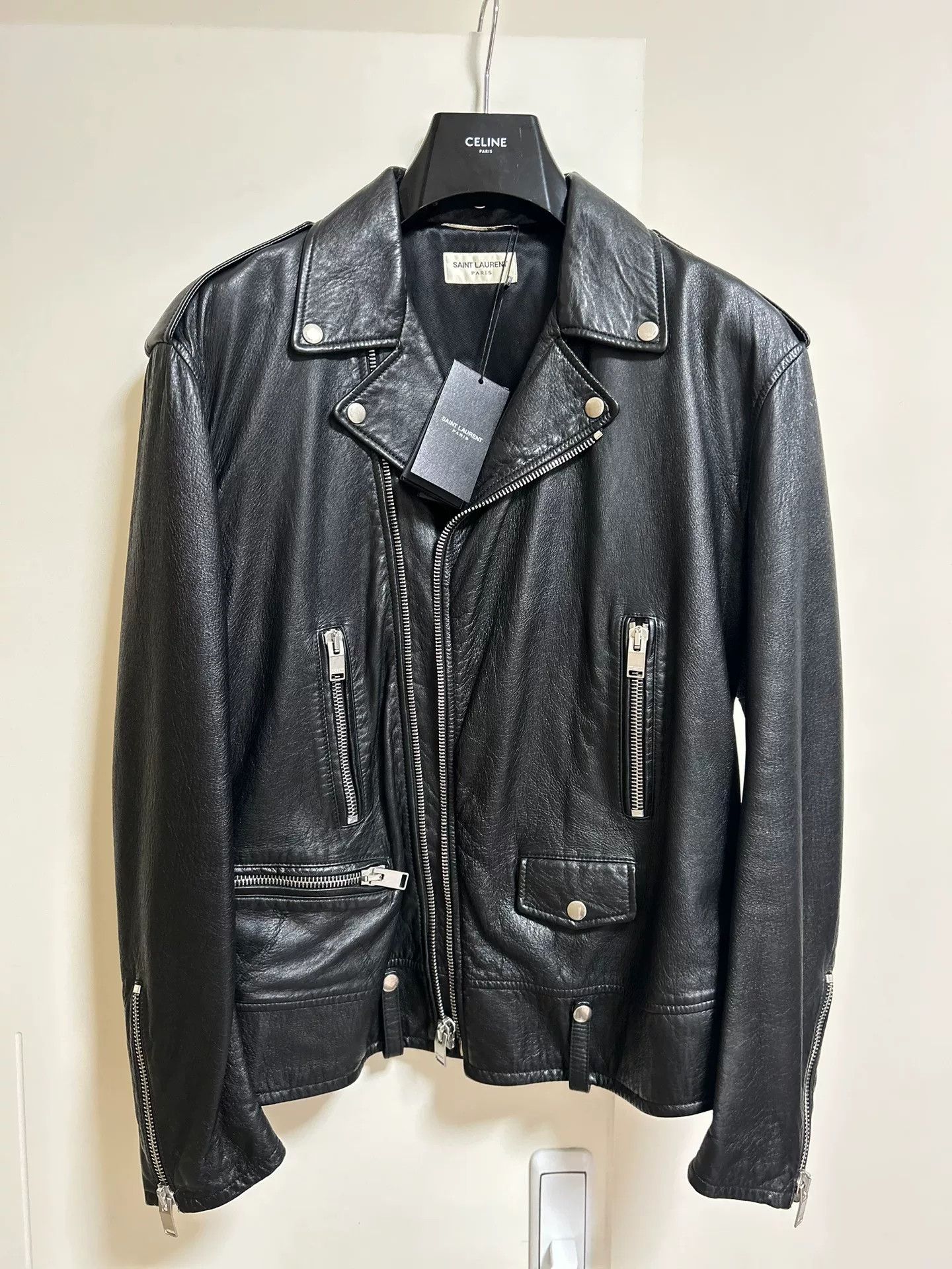 Saint Laurent Paris Saint Laurent Shark Leather Jacket Size US M / EU 48-50 / 2 - 1 Thumbnail