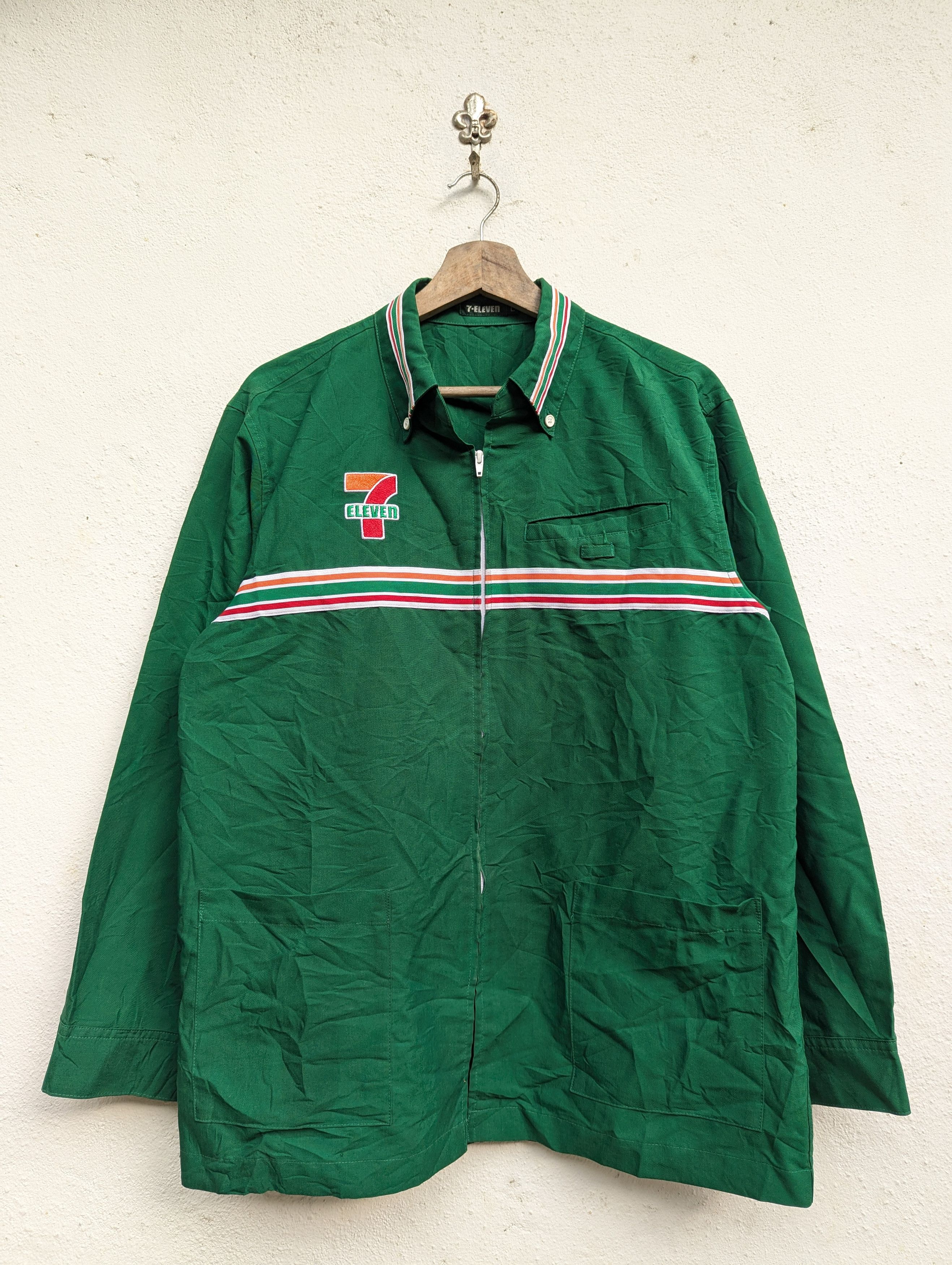Vintage 7 ELEVEN FULL ZIPPER JACKET Size US L / EU 52-54 / 3 - 2 Thumbnail