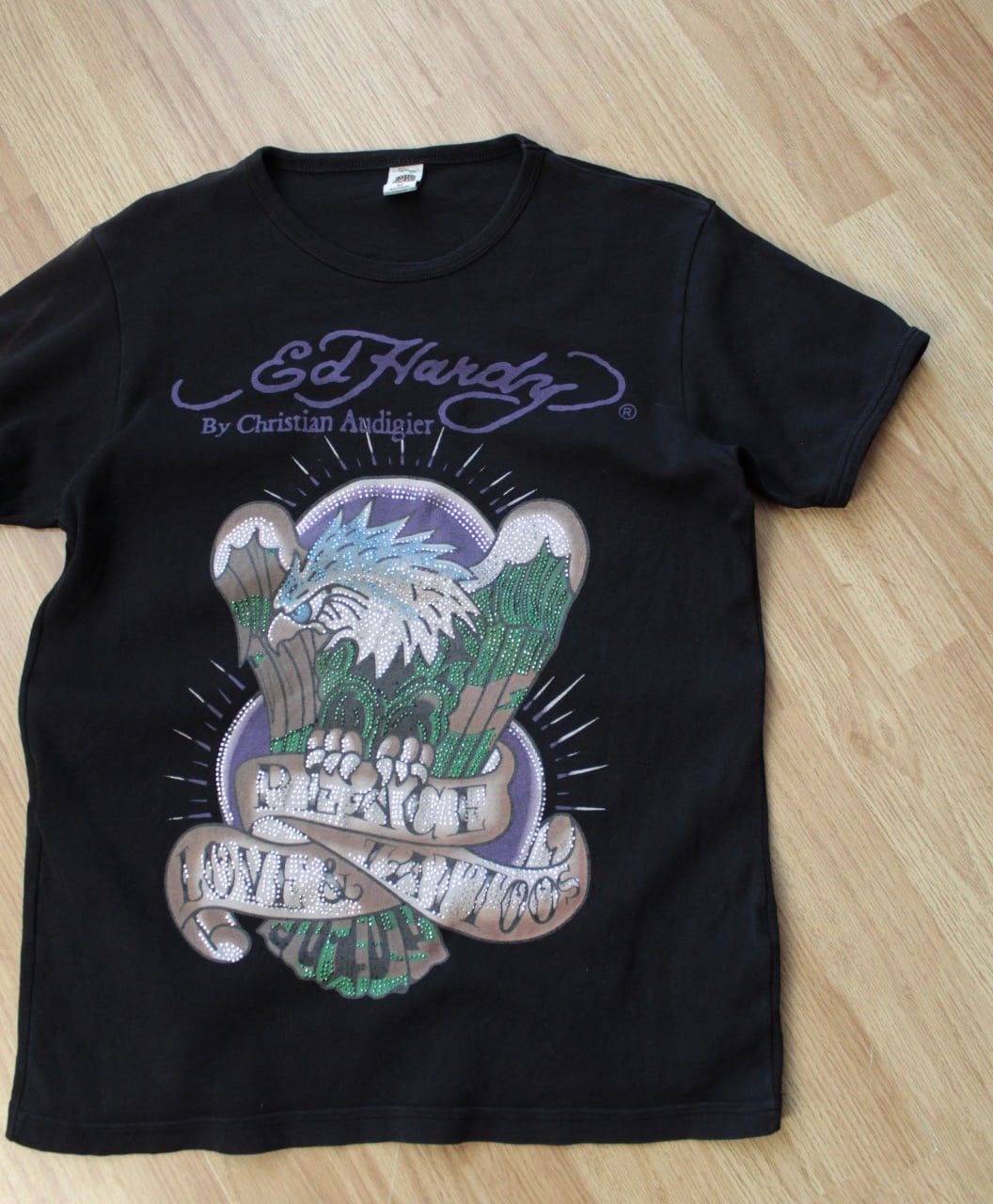Ed Hardy 🔥 Vintage Ed Hardy Christian Audigier Affliction T Shirt Y2K Size US M / EU 48-50 / 2 - 2 Thumbnail