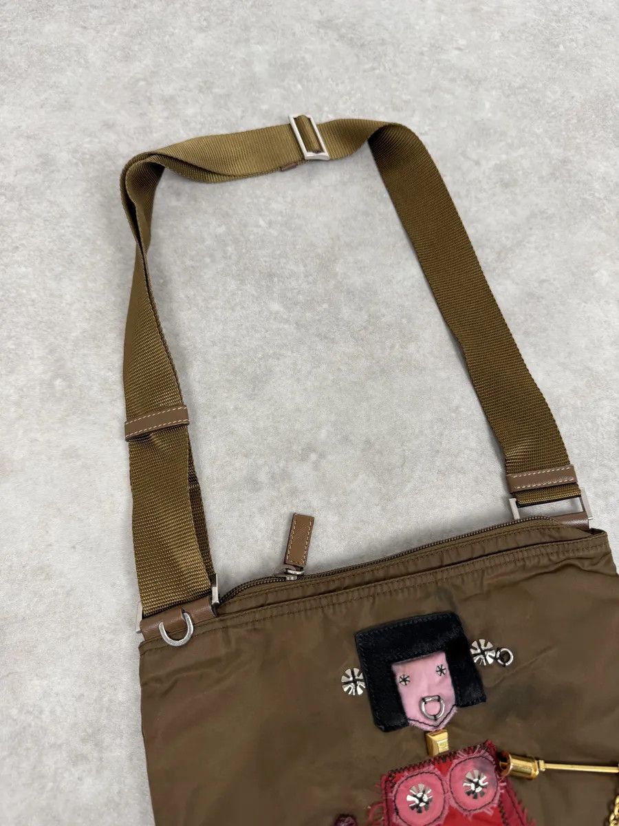 Prada AW2004 Prada Humanoid Brown Nylon Shoulder Bag Size ONE SIZE - 9 Thumbnail