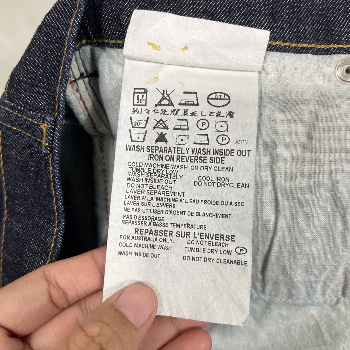 Japanese Brand Vintage Helmut Lang Denim Skirt Size 29" - 15 Thumbnail