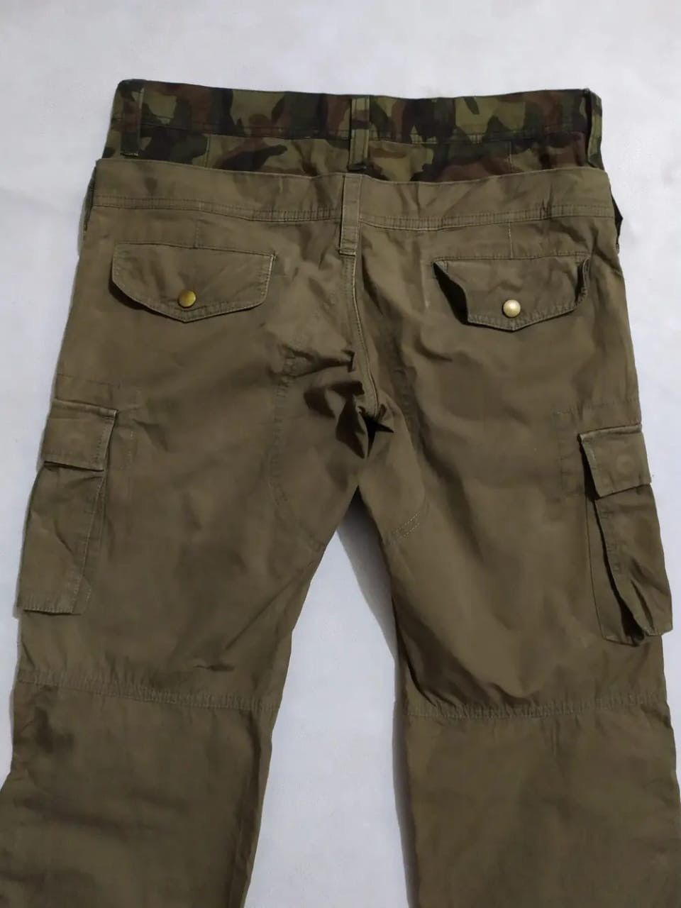 Japanese Brand Difference Rupert Olive Cargo Pants Double Waist Size US 30 / EU 46 - 8 Thumbnail