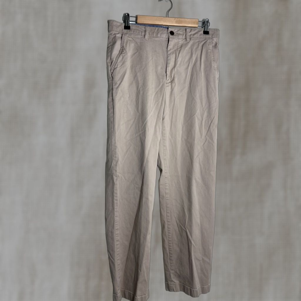 Vintage LL Bean Pants Mens 32x31 Beige Chino Classic Fit Straight Leg 509409 Size US 32 / EU 48 - 1 Thumbnail