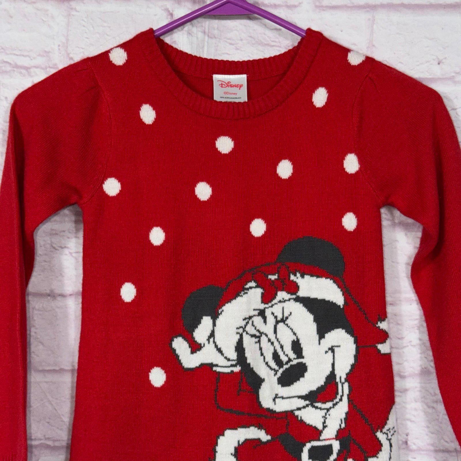 Disney Disney Minnie Mouse Christmas Sweater Dress Girls 6/6X Size S / US 4 / IT 40 - 4 Thumbnail