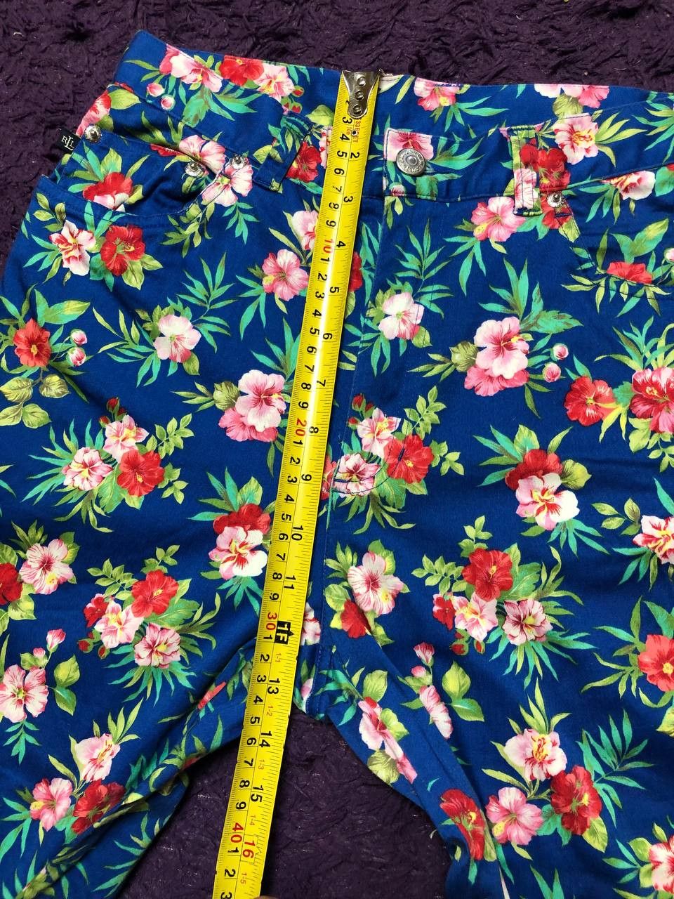 Lauren Ralph Lauren streetwear blue pants print flowers Lauren Ralph Lauren Y2K Size 30" / US 8 / IT 44 - 11 Thumbnail