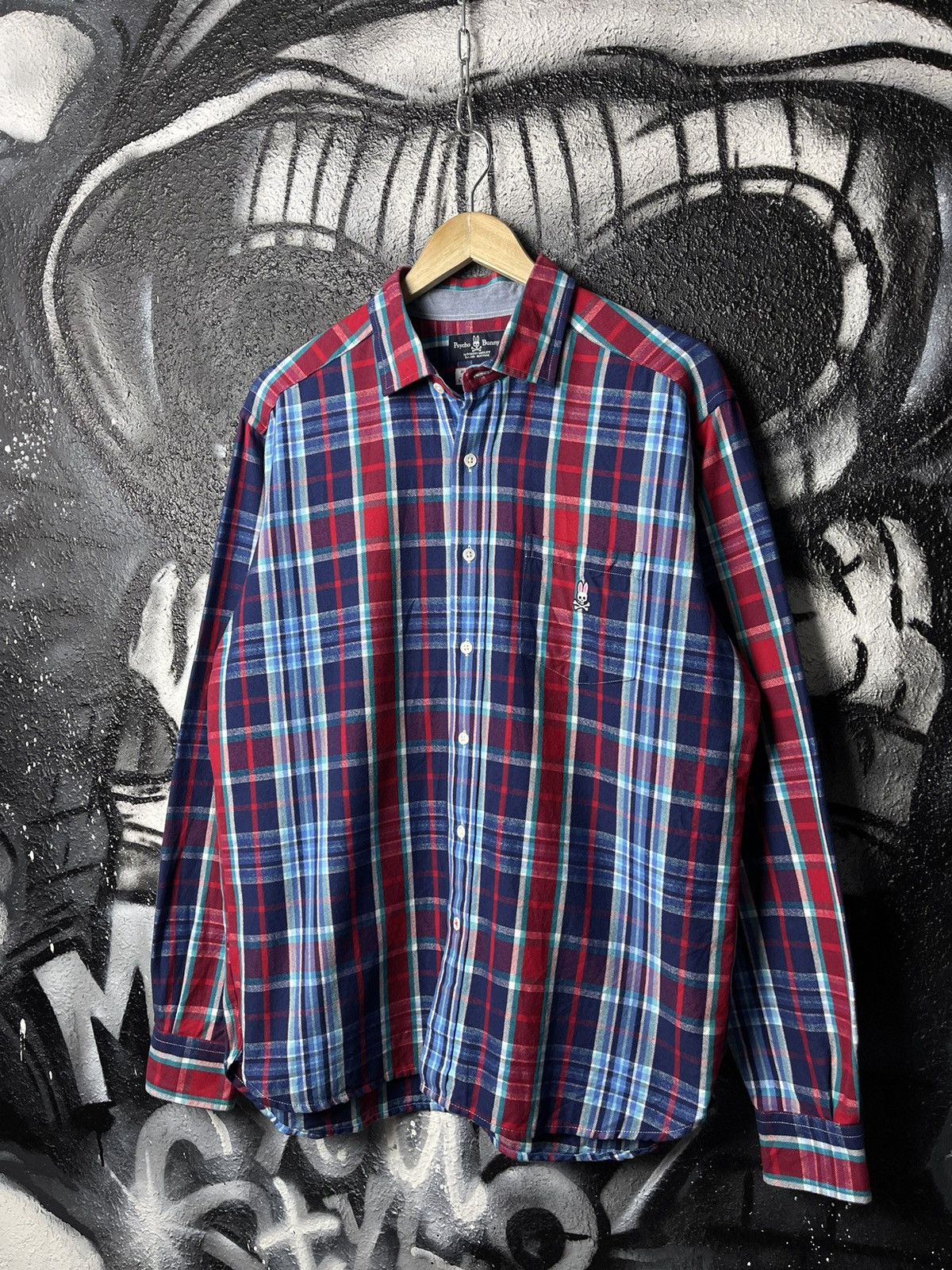 Psycho Bunny Psycho Bunny Single Needle Flannel Long Sleeve Shirt Men’s L Size US L / EU 52-54 / 3 - 1 Thumbnail